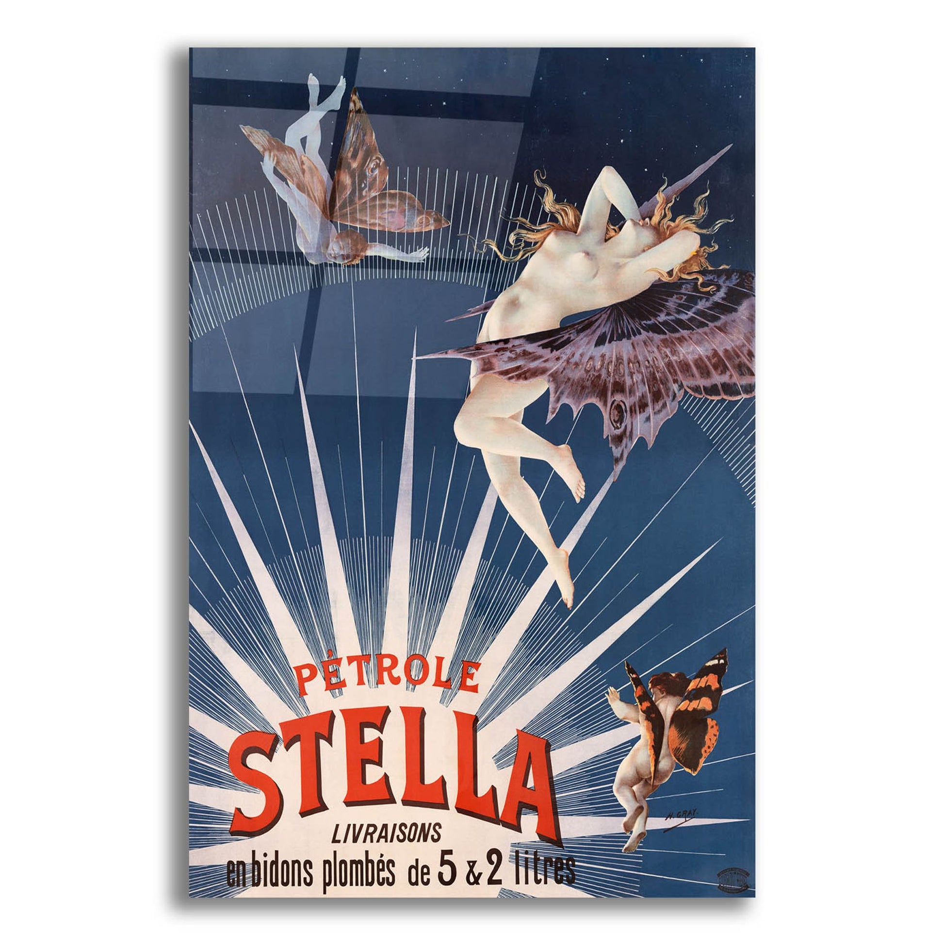 Epic Art 'Petrole Stella' by Gray, Acrylic Glass Wall Art