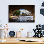 Epic Art 'Chien Et Notre Dame' by H.J. Herrera, Acrylic Glass Wall Art,16x12