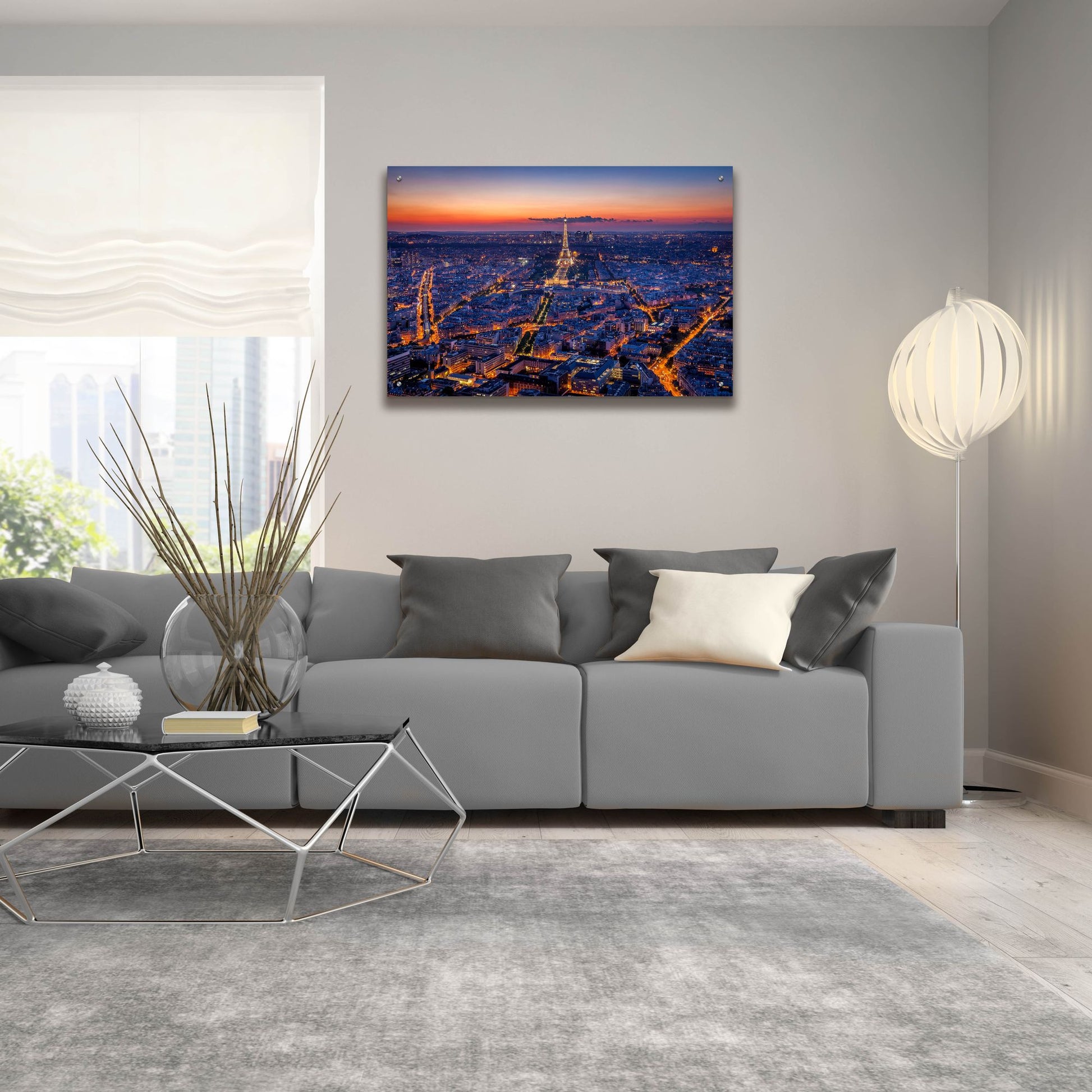 Epic Art 'City Lights' by H.J. Herrera, Acrylic Glass Wall Art,36x24