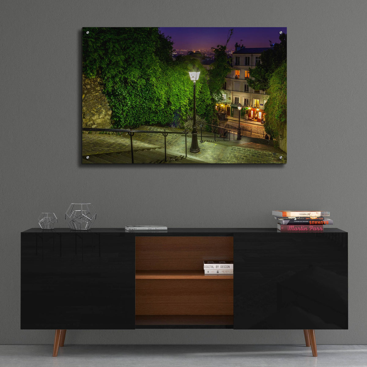 Epic Art 'Montmartre Steps' by H.J. Herrera, Acrylic Glass Wall Art,36x24