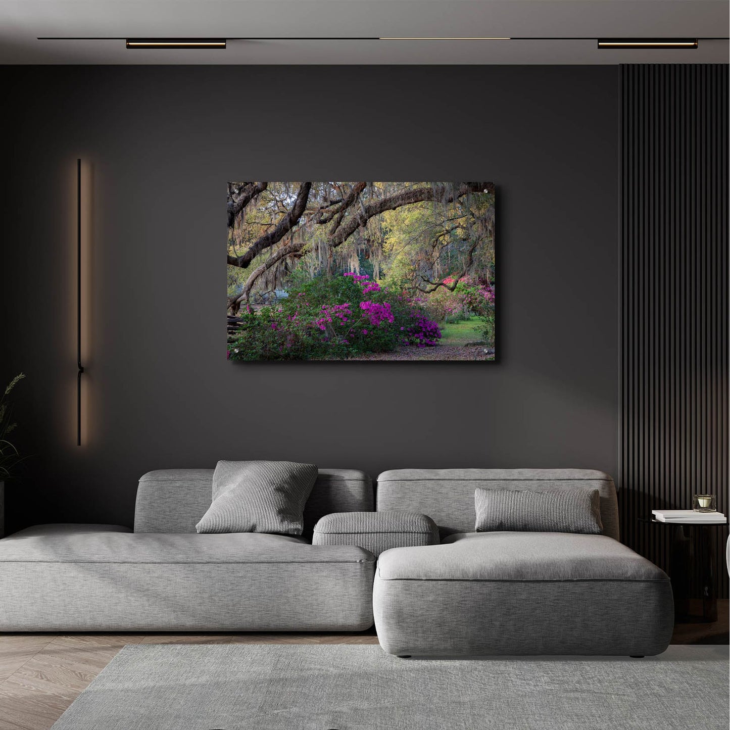 Epic Art 'Oaks And Azaleas' by H.J. Herrera, Acrylic Glass Wall Art,36x24