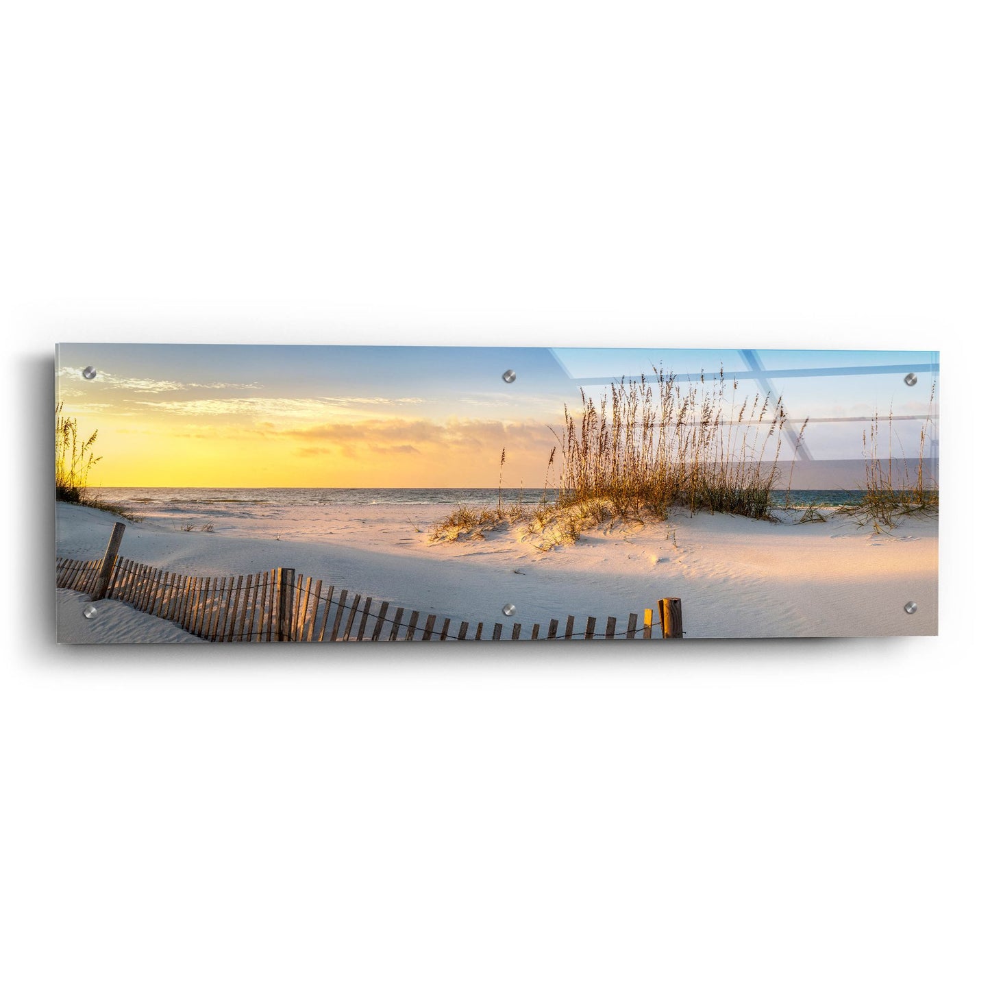 Epic Art 'Pensacola Beach Sunrise' by H.J. Herrera, Acrylic Glass Wall Art,36x12