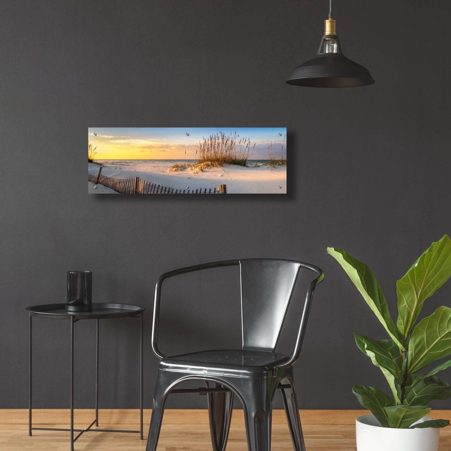 Epic Art 'Pensacola Beach Sunrise' by H.J. Herrera, Acrylic Glass Wall Art,36x12