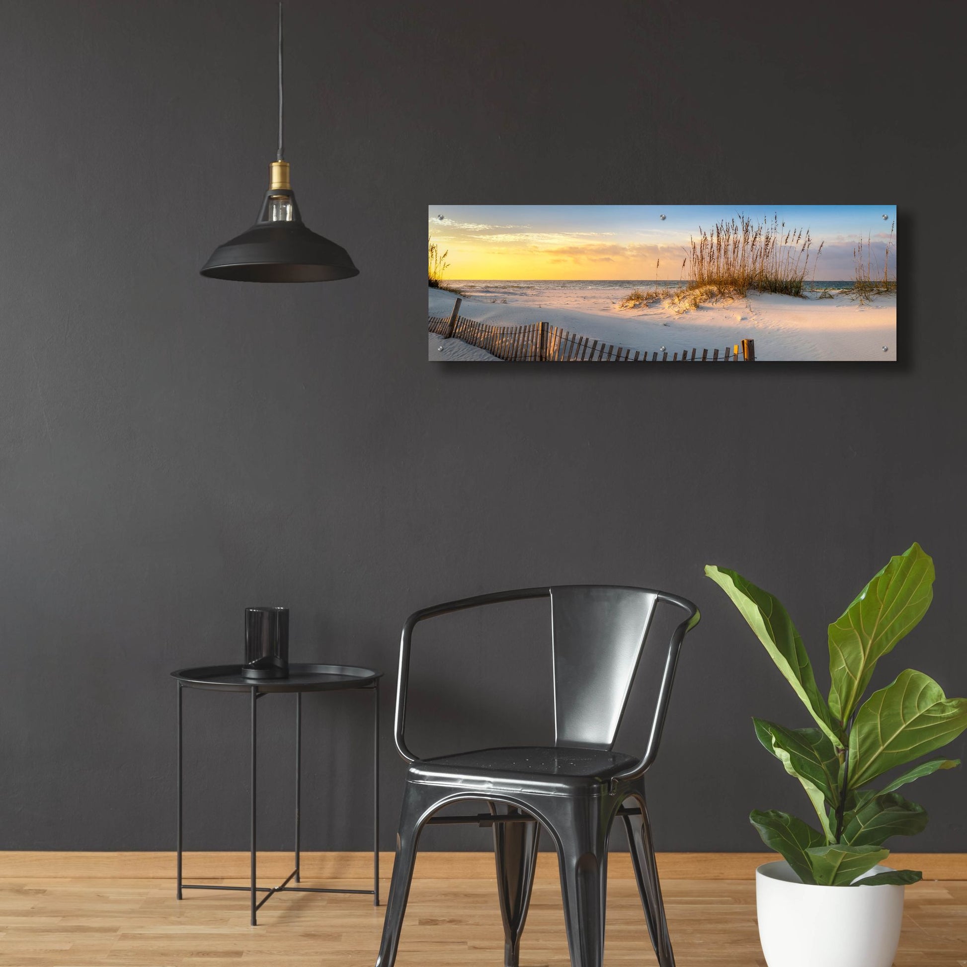 Epic Art 'Pensacola Beach Sunrise' by H.J. Herrera, Acrylic Glass Wall Art,48x16