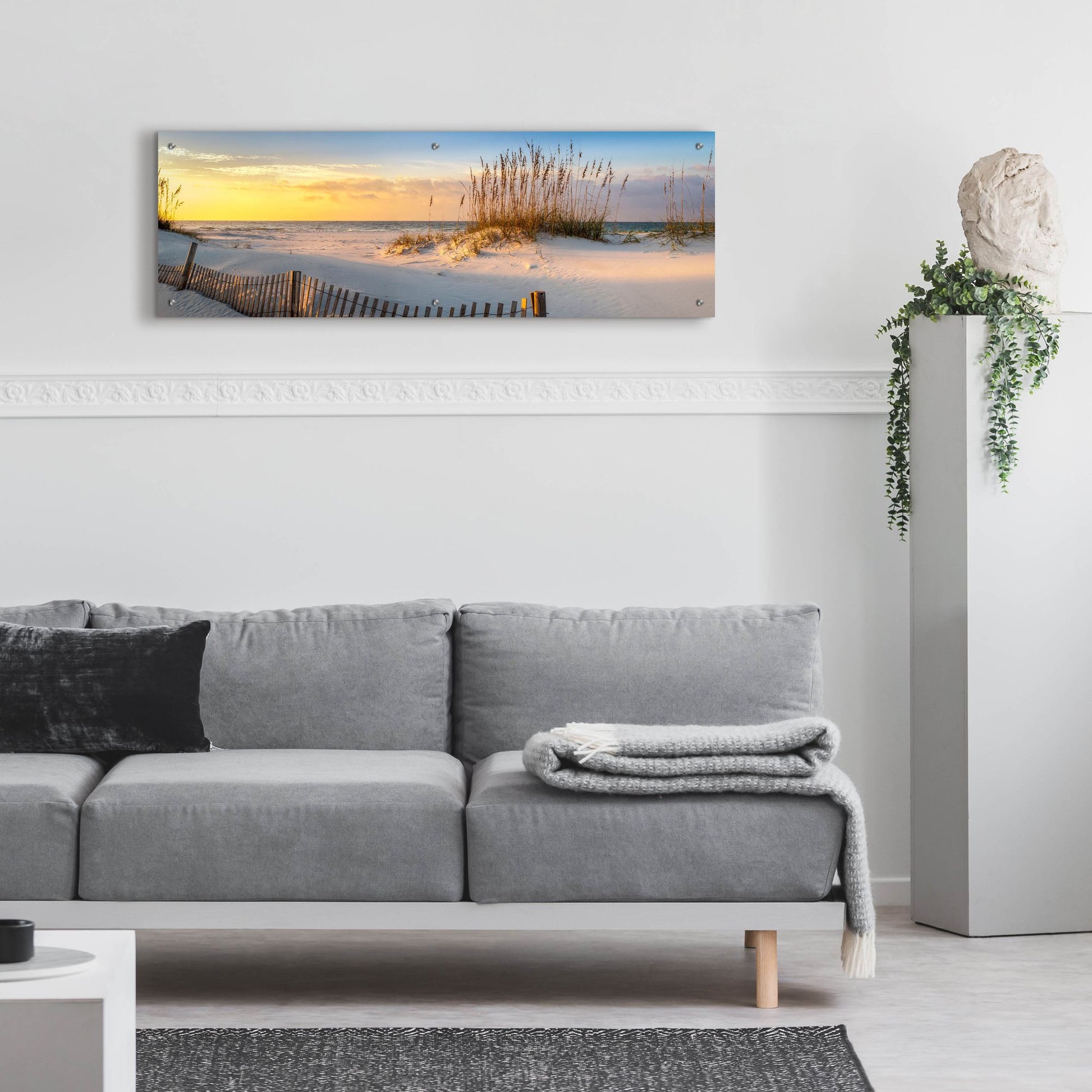 Epic Art 'Pensacola Beach Sunrise' by H.J. Herrera, Acrylic Glass Wall Art,48x16