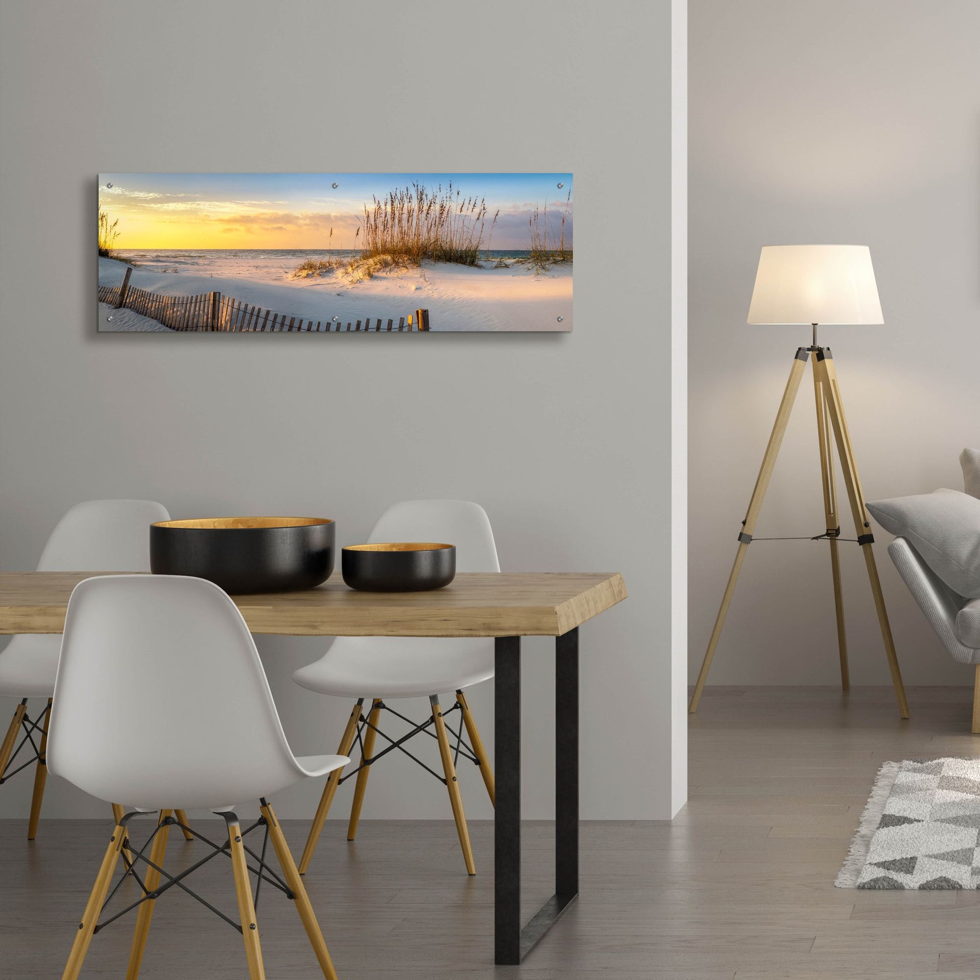 Epic Art 'Pensacola Beach Sunrise' by H.J. Herrera, Acrylic Glass Wall Art,48x16