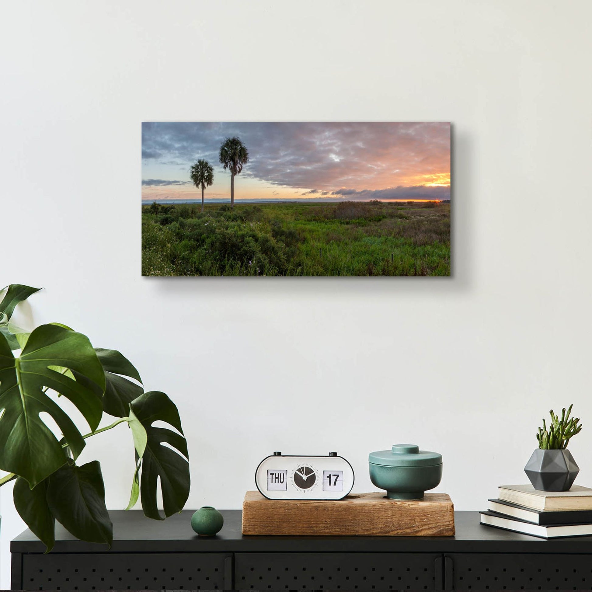 Epic Art 'Prairie Sunrise' by H.J. Herrera, Acrylic Glass Wall Art,24x12