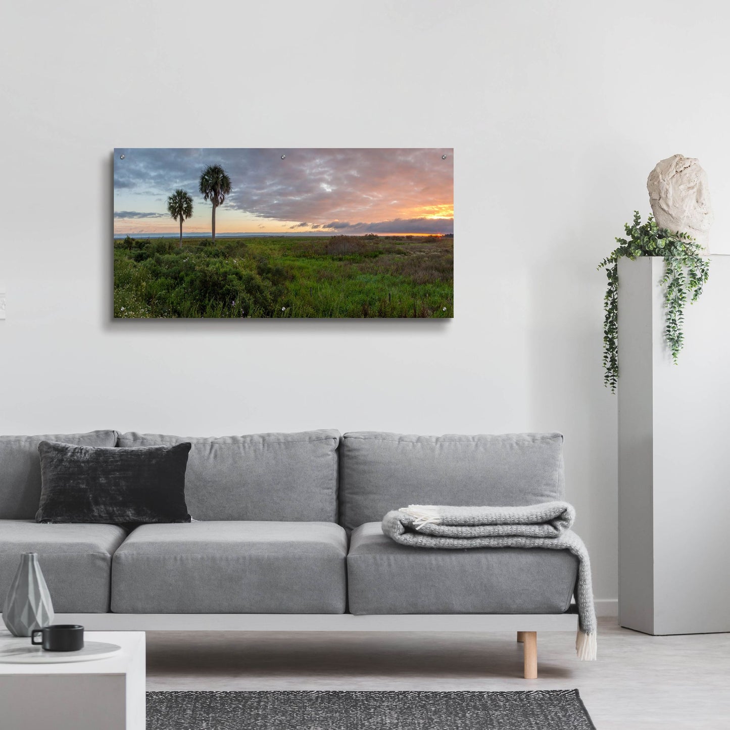 Epic Art 'Prairie Sunrise' by H.J. Herrera, Acrylic Glass Wall Art,48x24