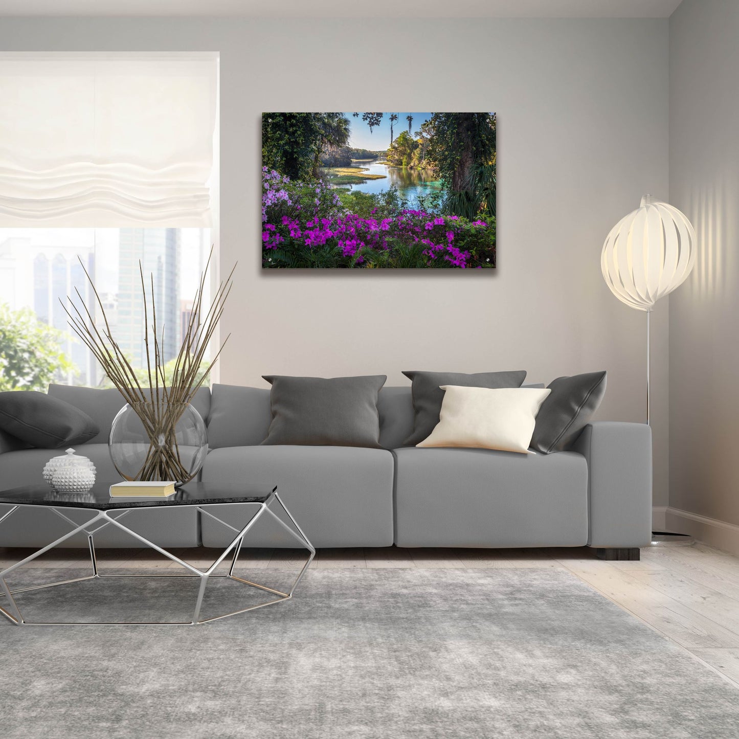 Epic Art 'Rainbow Springs' by H.J. Herrera, Acrylic Glass Wall Art,36x24