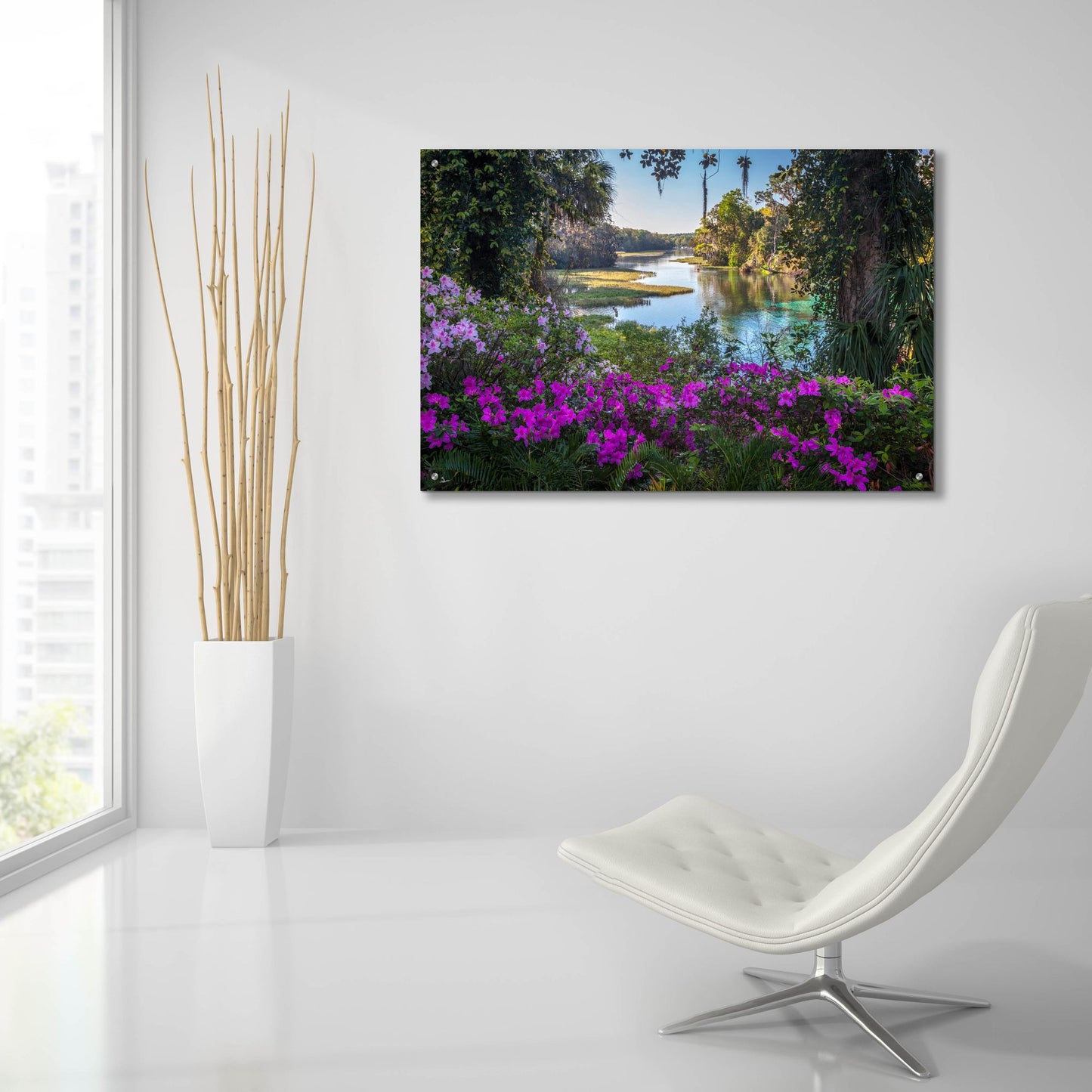 Epic Art 'Rainbow Springs' by H.J. Herrera, Acrylic Glass Wall Art,36x24