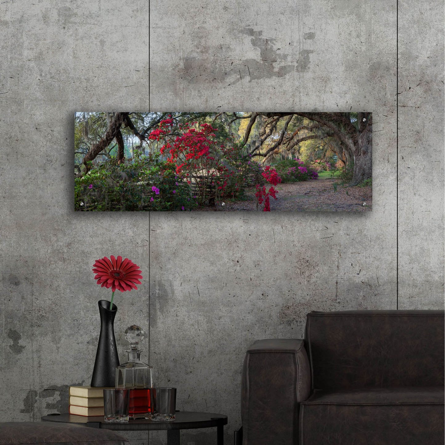 Epic Art 'Springtime Morning' by H.J. Herrera, Acrylic Glass Wall Art,48x16