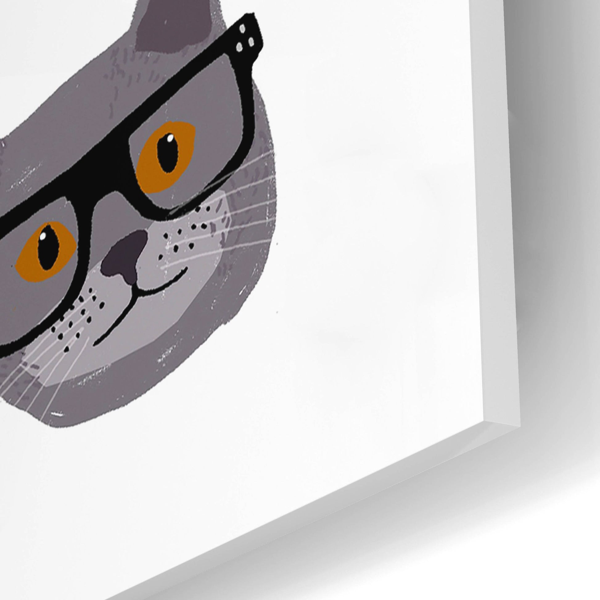 Epic Art 'Cats With Glasses' by Hanna Melin, Acrylic Glass Wall Art,12x16