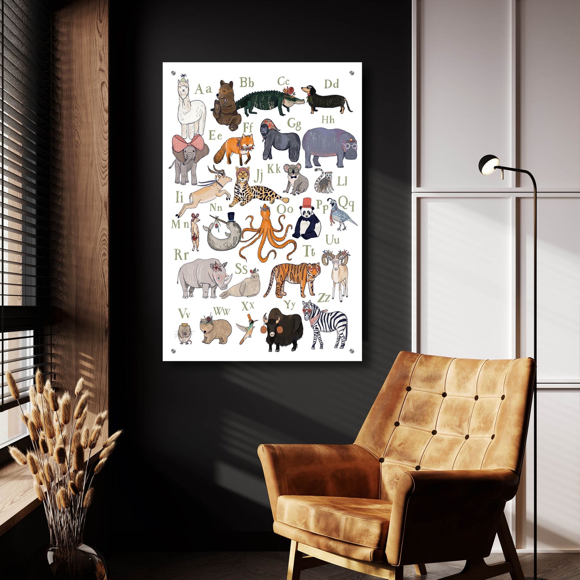 Epic Art 'Abc Party Animal' by Hanna Melin, Acrylic Glass Wall Art,24x36