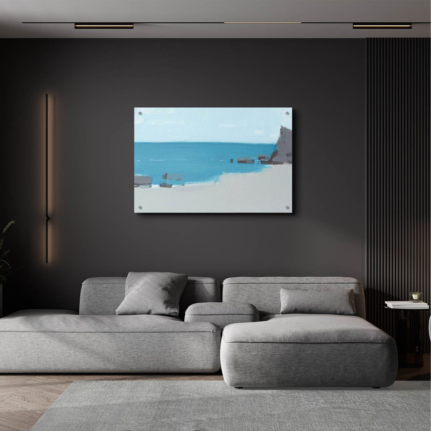 Epic Art 'Black Sea Shore' by Igor Nekraha, Acrylic Glass Wall Art,36x24