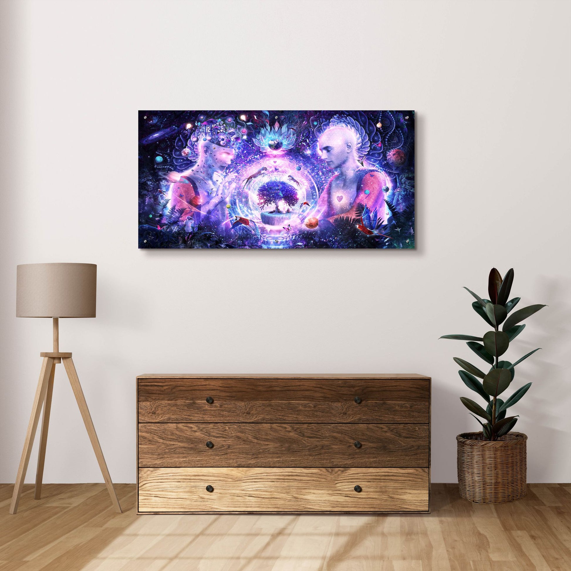 Epic Art 'A Spark In The Universe' by Cameron Gray, Acrylic Glass Wall Art,48x24