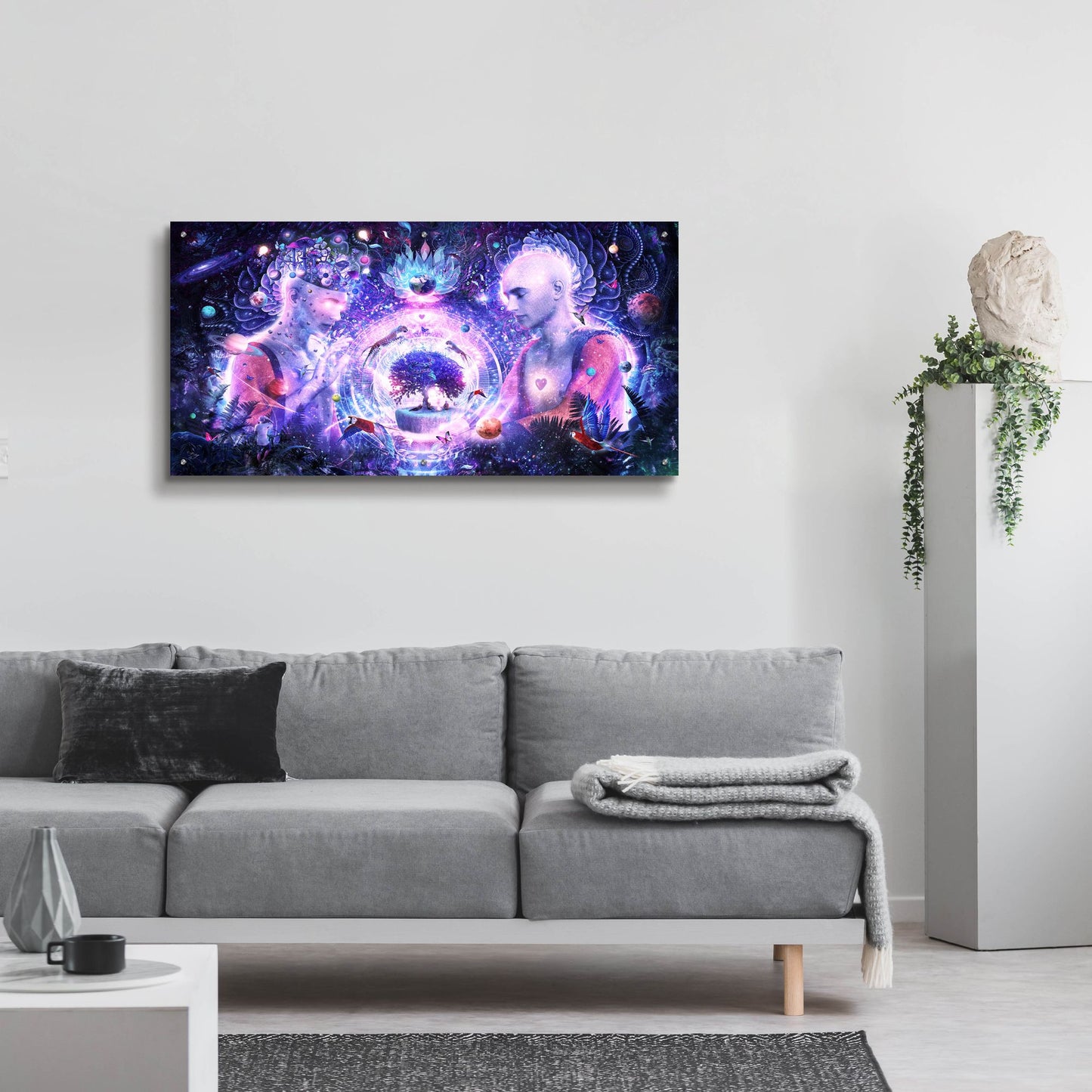 Epic Art 'A Spark In The Universe' by Cameron Gray, Acrylic Glass Wall Art,48x24