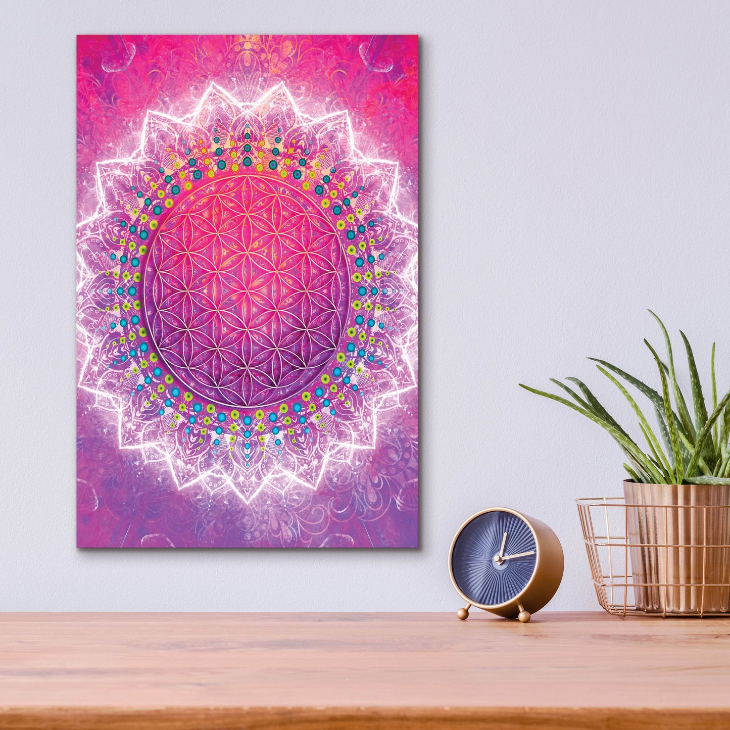 Epic Art 'Flower Of Life' by Cameron Gray, Acrylic Glass Wall Art,12x16