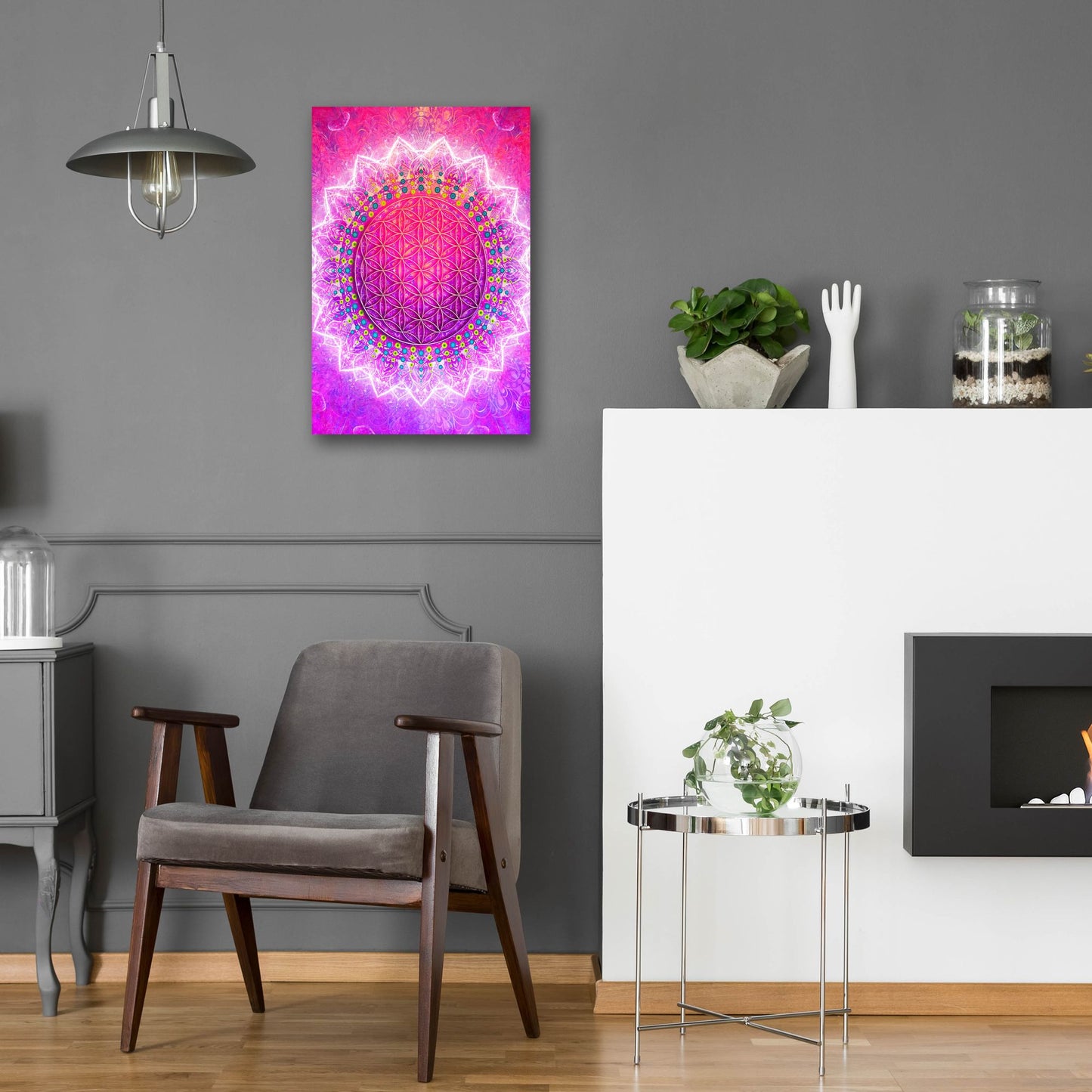 Epic Art 'Flower Of Life' by Cameron Gray, Acrylic Glass Wall Art,16x24
