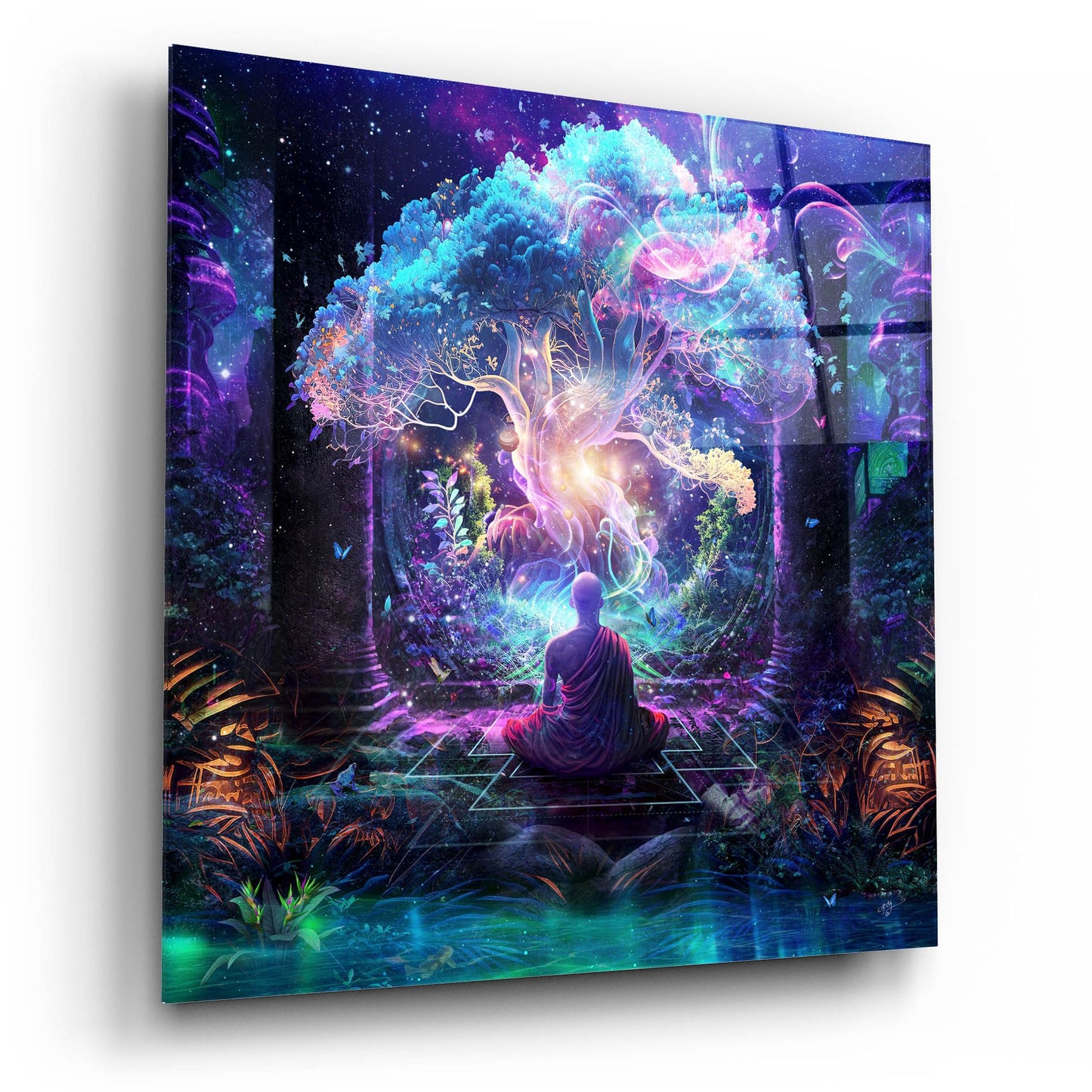 Epic Art 'Midnight Garden' by Cameron Gray, Acrylic Glass Wall Art,12x12