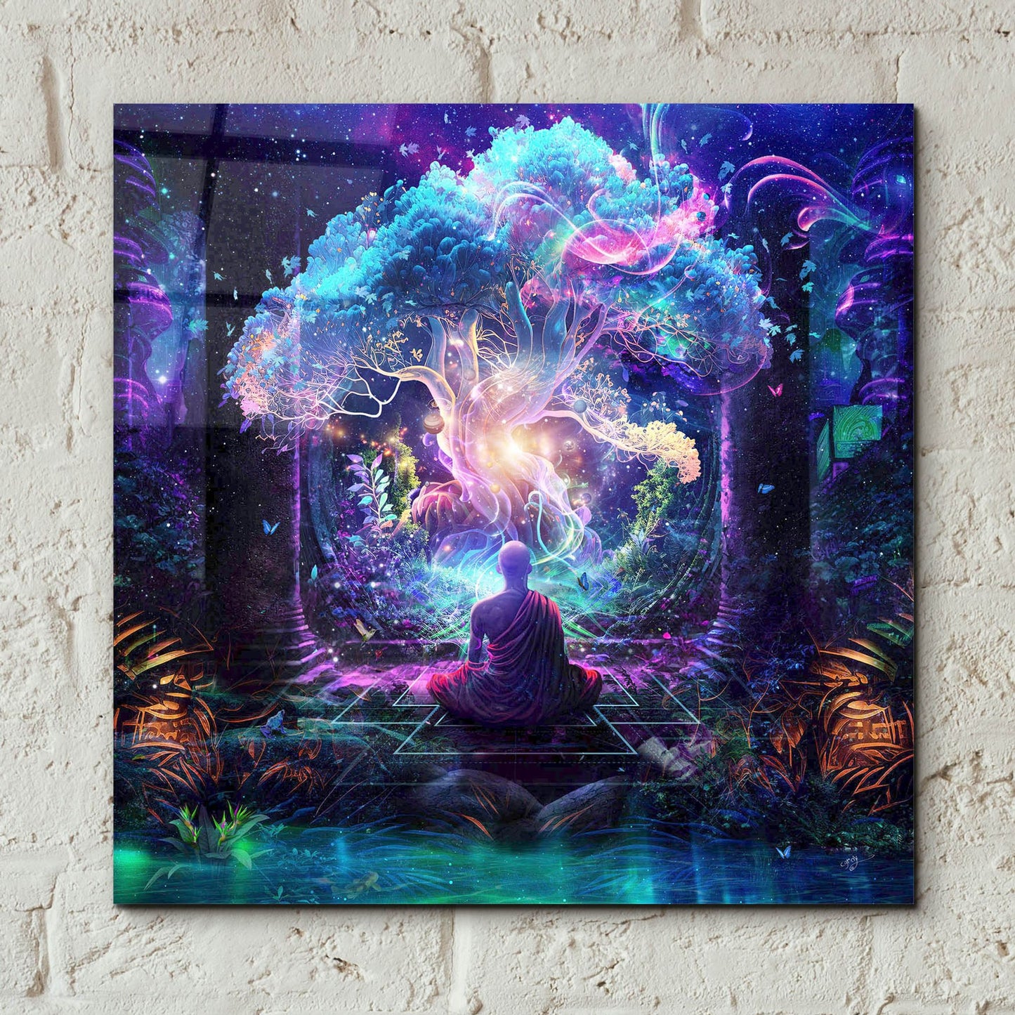 Epic Art 'Midnight Garden' by Cameron Gray, Acrylic Glass Wall Art,12x12