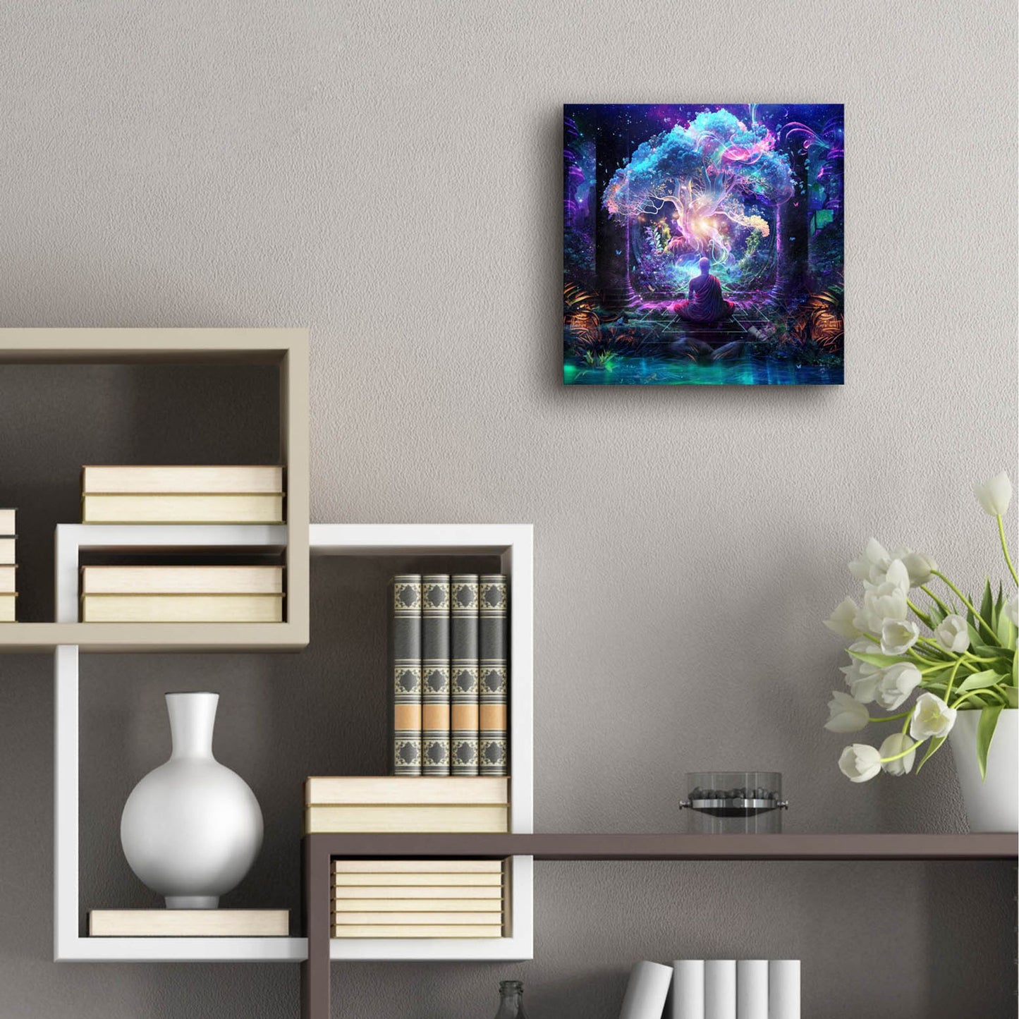 Epic Art 'Midnight Garden' by Cameron Gray, Acrylic Glass Wall Art,12x12