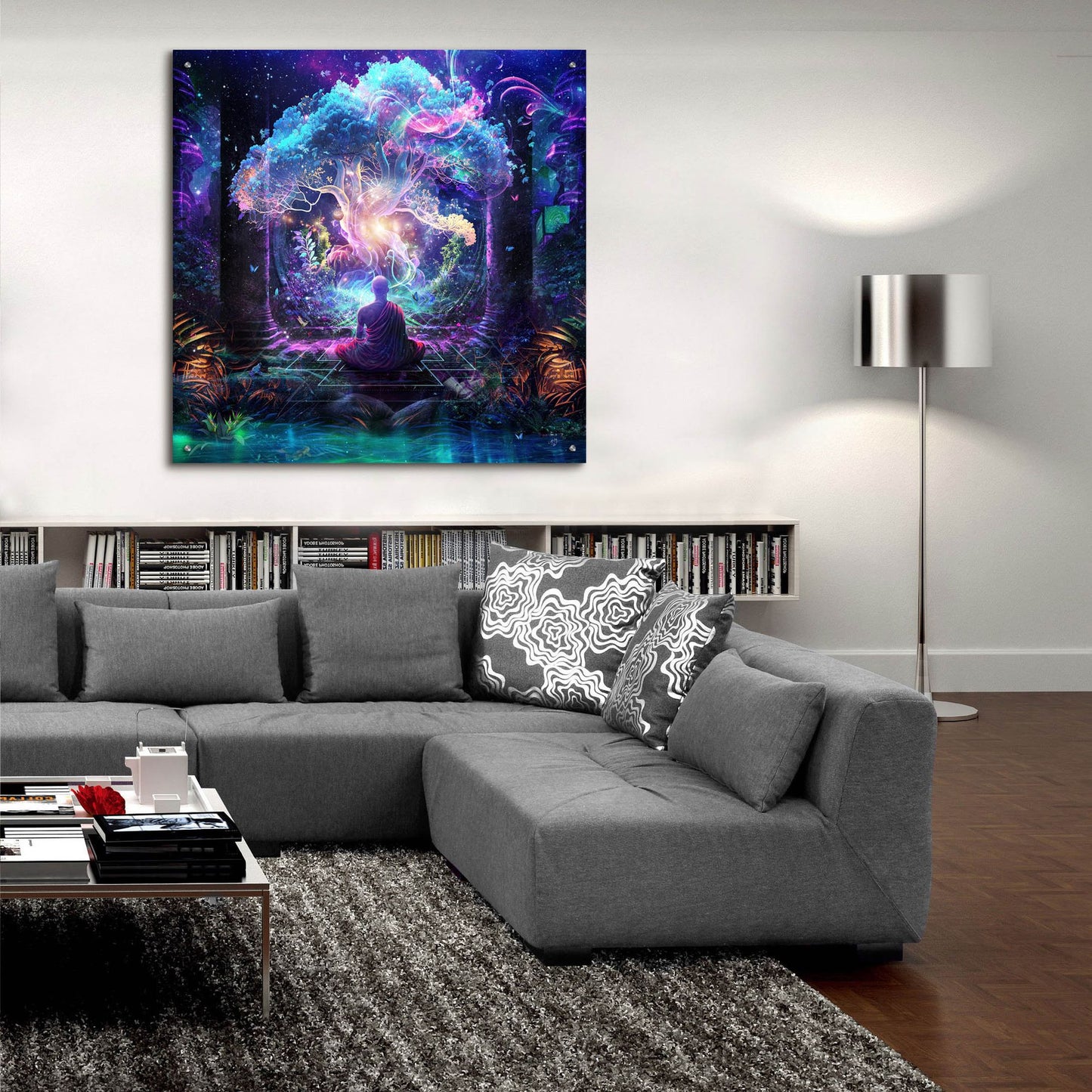 Epic Art 'Midnight Garden' by Cameron Gray, Acrylic Glass Wall Art,36x36