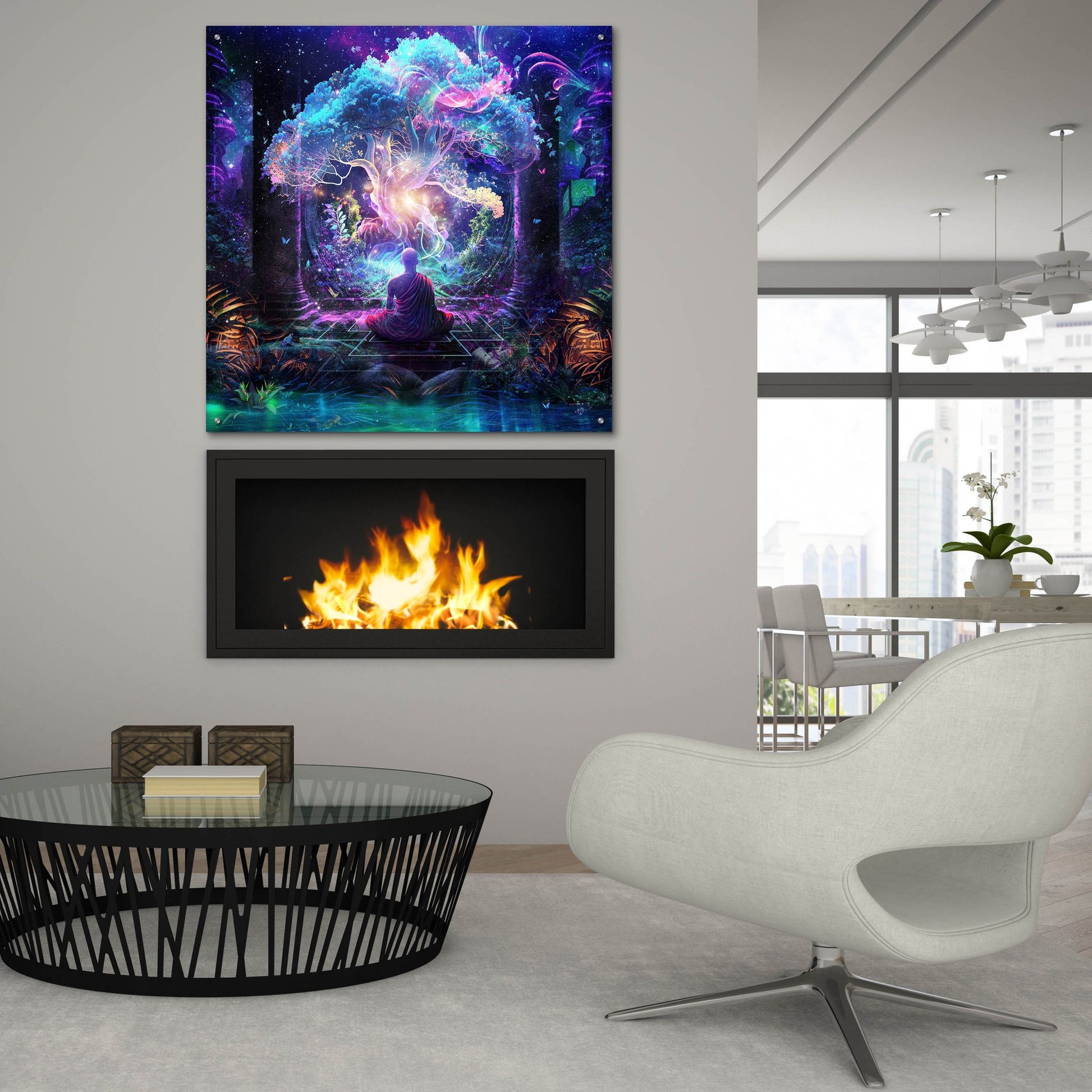 Epic Art 'Midnight Garden' by Cameron Gray, Acrylic Glass Wall Art,36x36