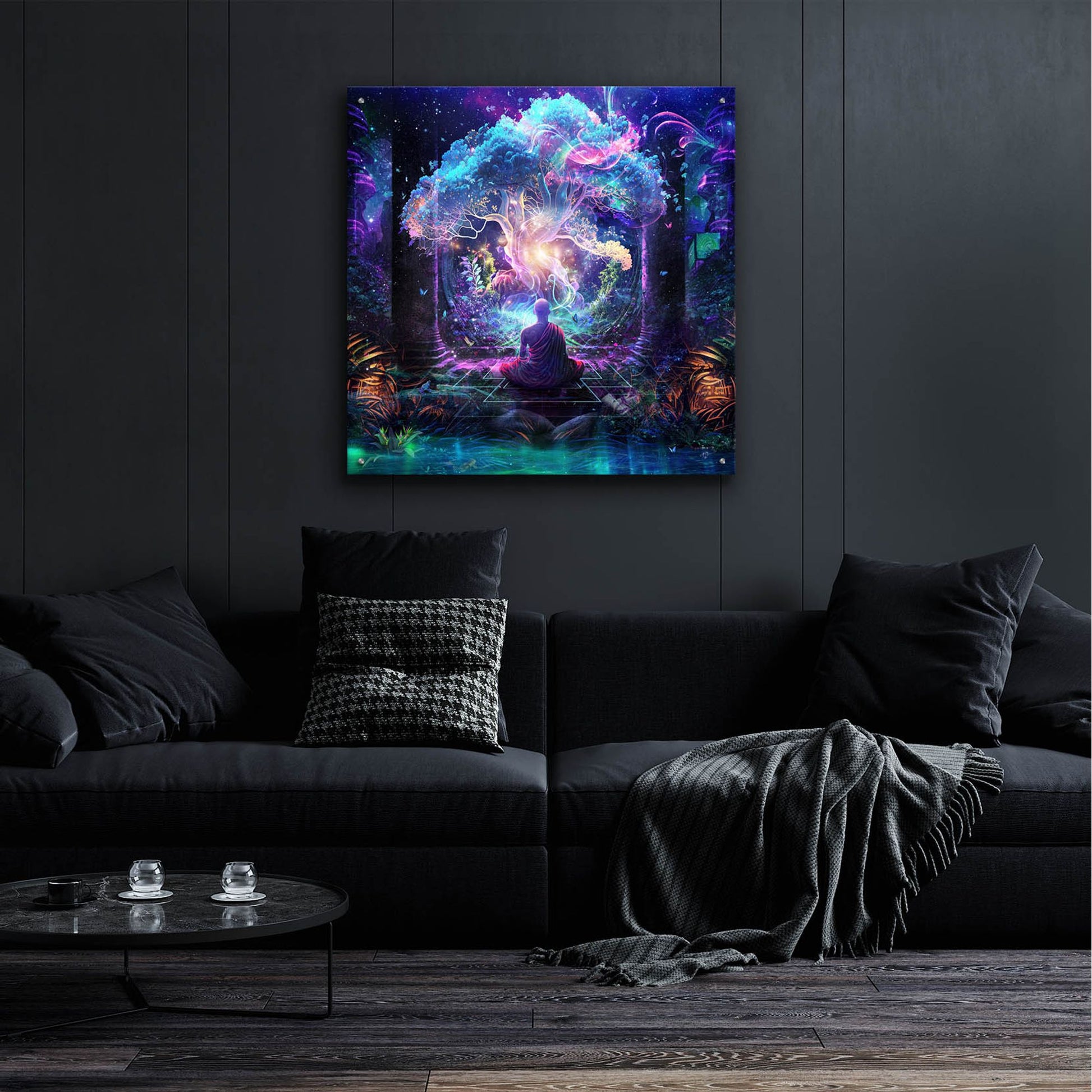 Epic Art 'Midnight Garden' by Cameron Gray, Acrylic Glass Wall Art,36x36