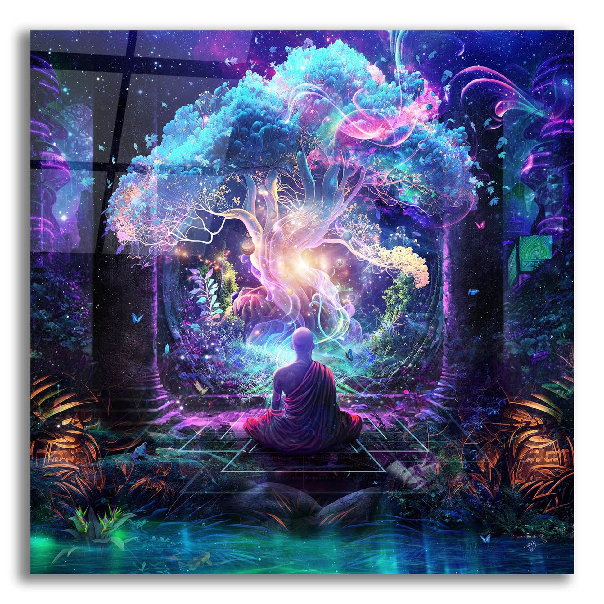 Epic Art 'Midnight Garden' by Cameron Gray, Acrylic Glass Wall Art