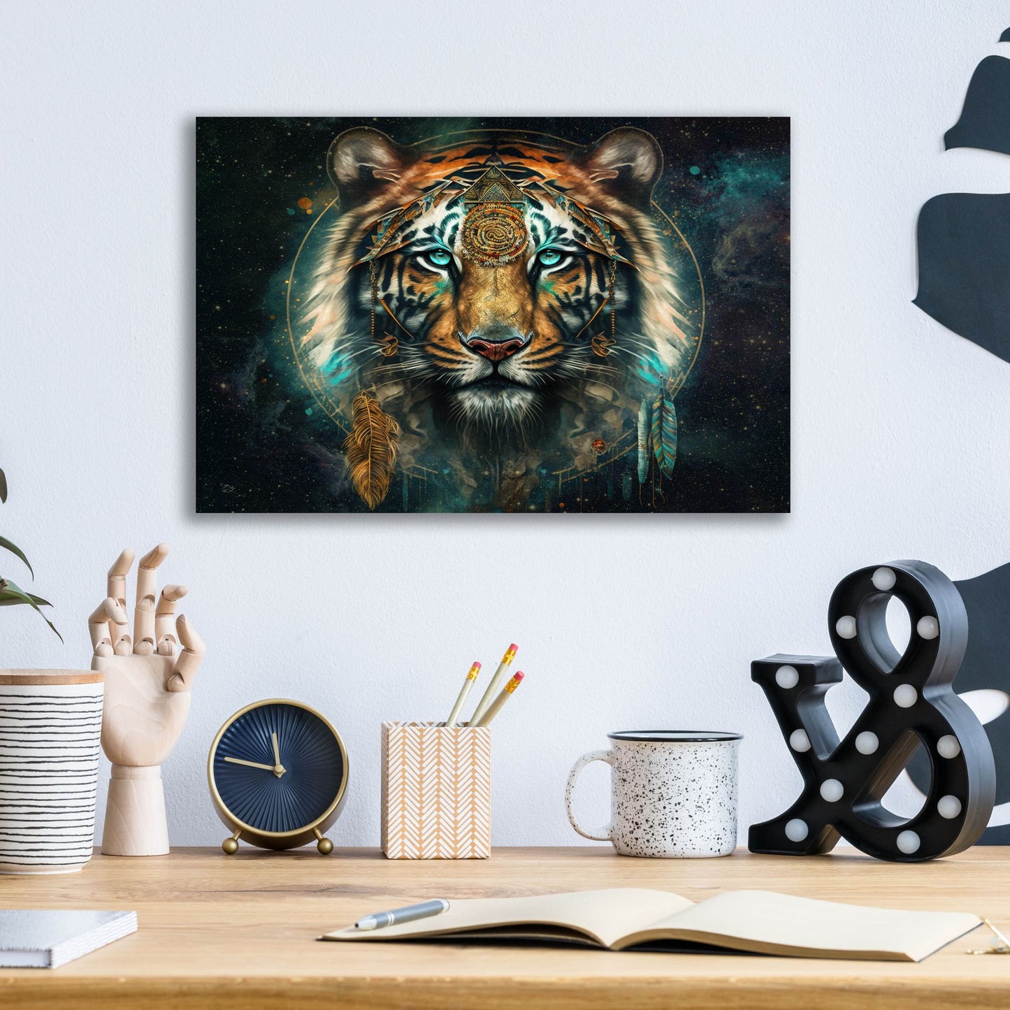 Epic Art 'Spirit Tiger' by Cameron Gray, Acrylic Glass Wall Art,16x12