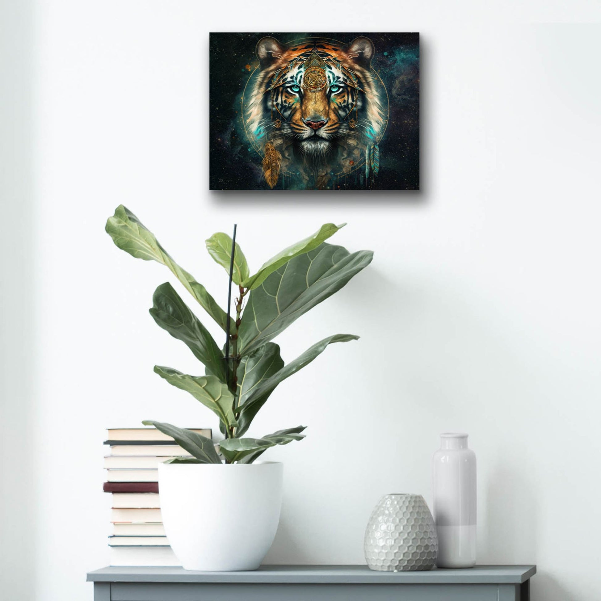 Epic Art 'Spirit Tiger' by Cameron Gray, Acrylic Glass Wall Art,16x12