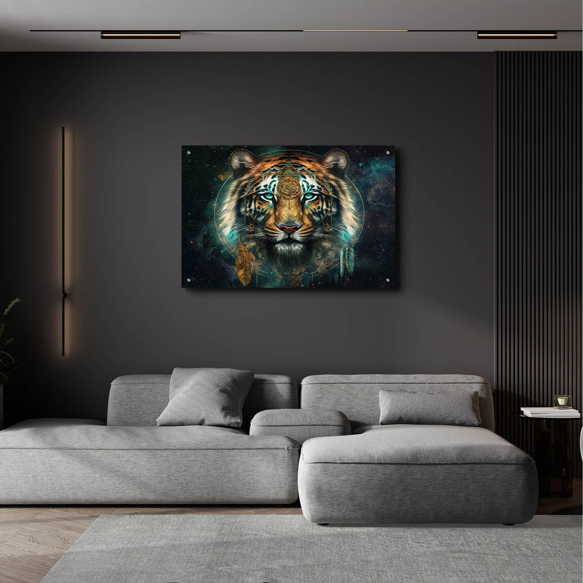 Epic Art 'Spirit Tiger' by Cameron Gray, Acrylic Glass Wall Art,36x24