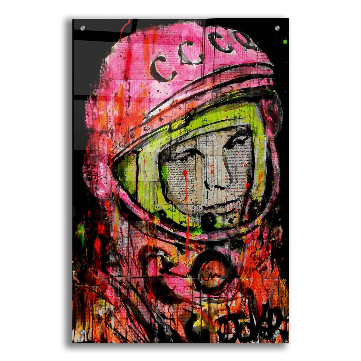 Epic Art 'Neon Starman' by Loui Jover, Acrylic Glass Wall Art