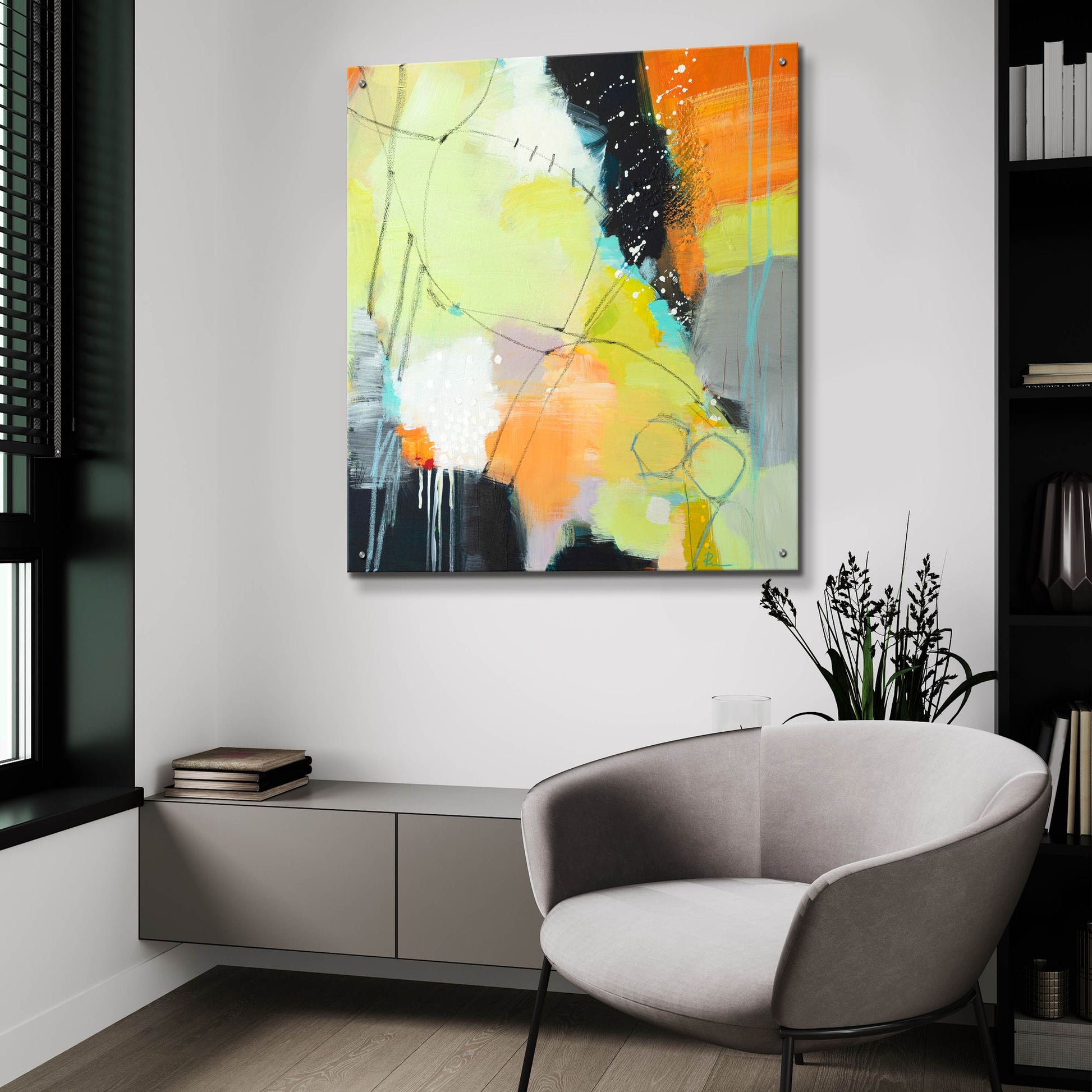 Epic Art 'Inspire 2' by Ira Ivanova, Acrylic Glass Wall Art,36x36