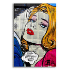 Epic Art 'Lovehatepop' by Loui Jover, Acrylic Glass Wall Art