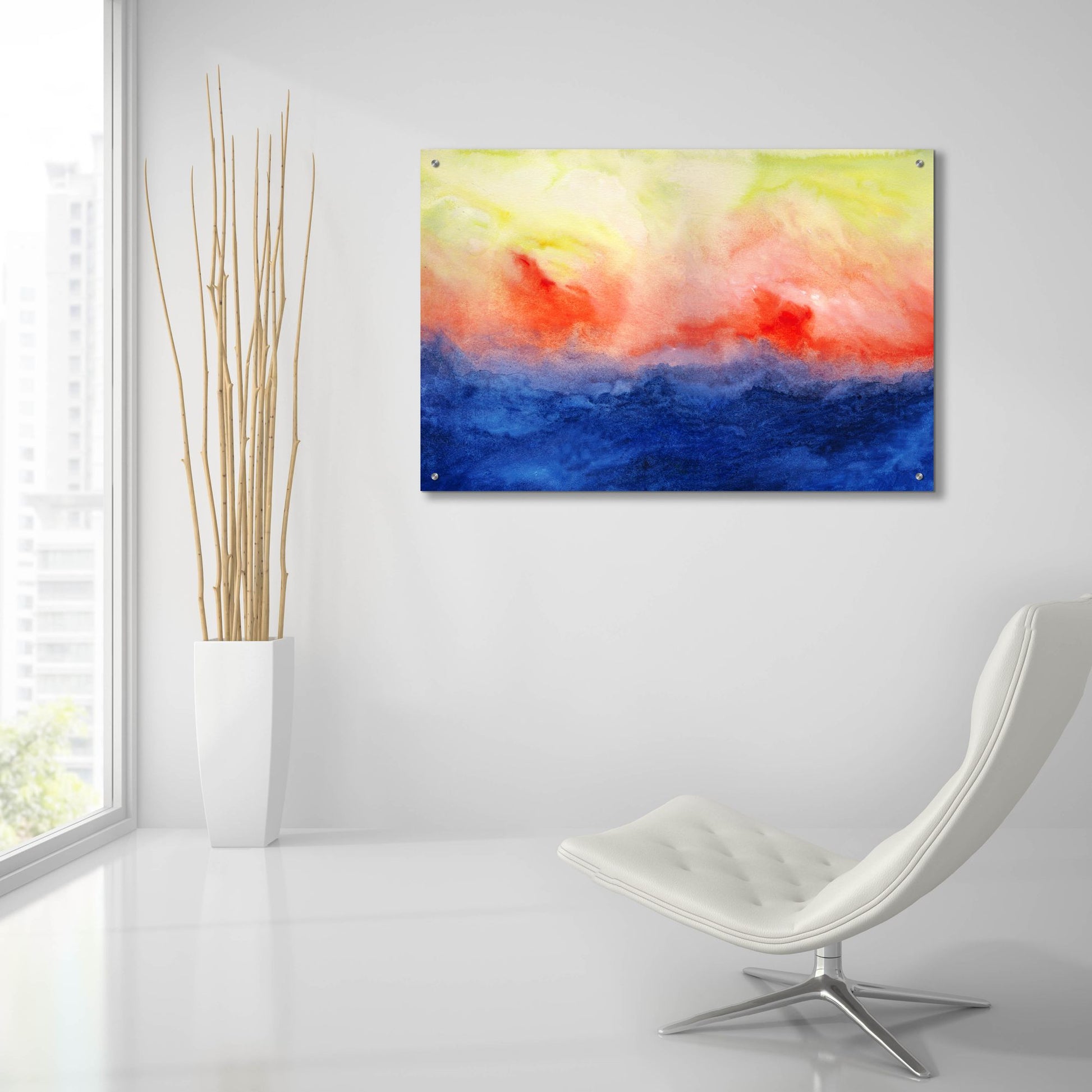 Epic Art 'Brushfire Ii' by Jacqueline Maldonado, Acrylic Glass Wall Art,36x24