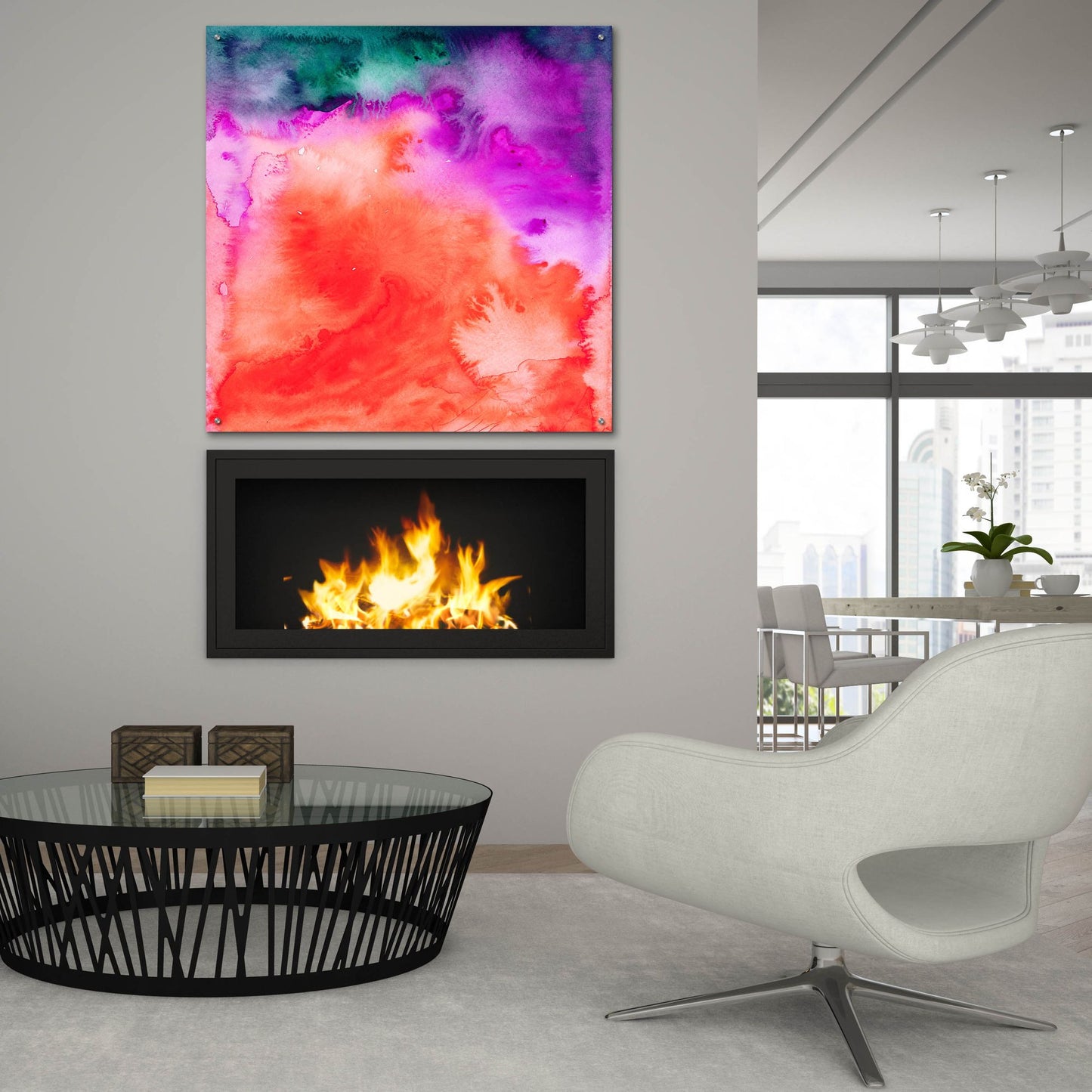 Epic Art 'Fusion Ii' by Jacqueline Maldonado, Acrylic Glass Wall Art,36x36