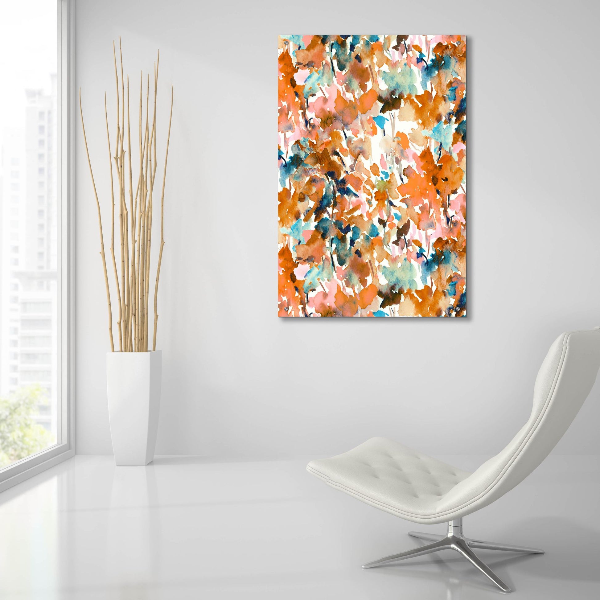 Epic Art 'Local Color Orange' by Jacqueline Maldonado, Acrylic Glass Wall Art,24x36