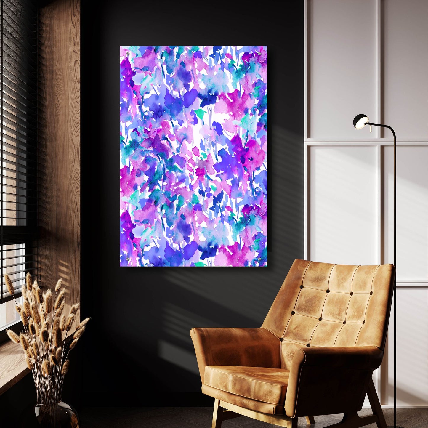 Epic Art 'Local Color Purple' by Jacqueline Maldonado, Acrylic Glass Wall Art,24x36