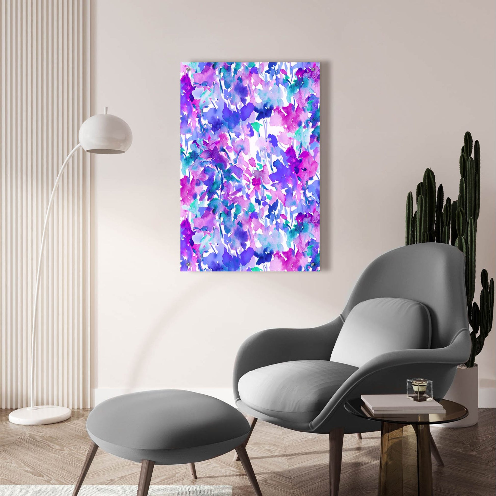 Epic Art 'Local Color Purple' by Jacqueline Maldonado, Acrylic Glass Wall Art,24x36