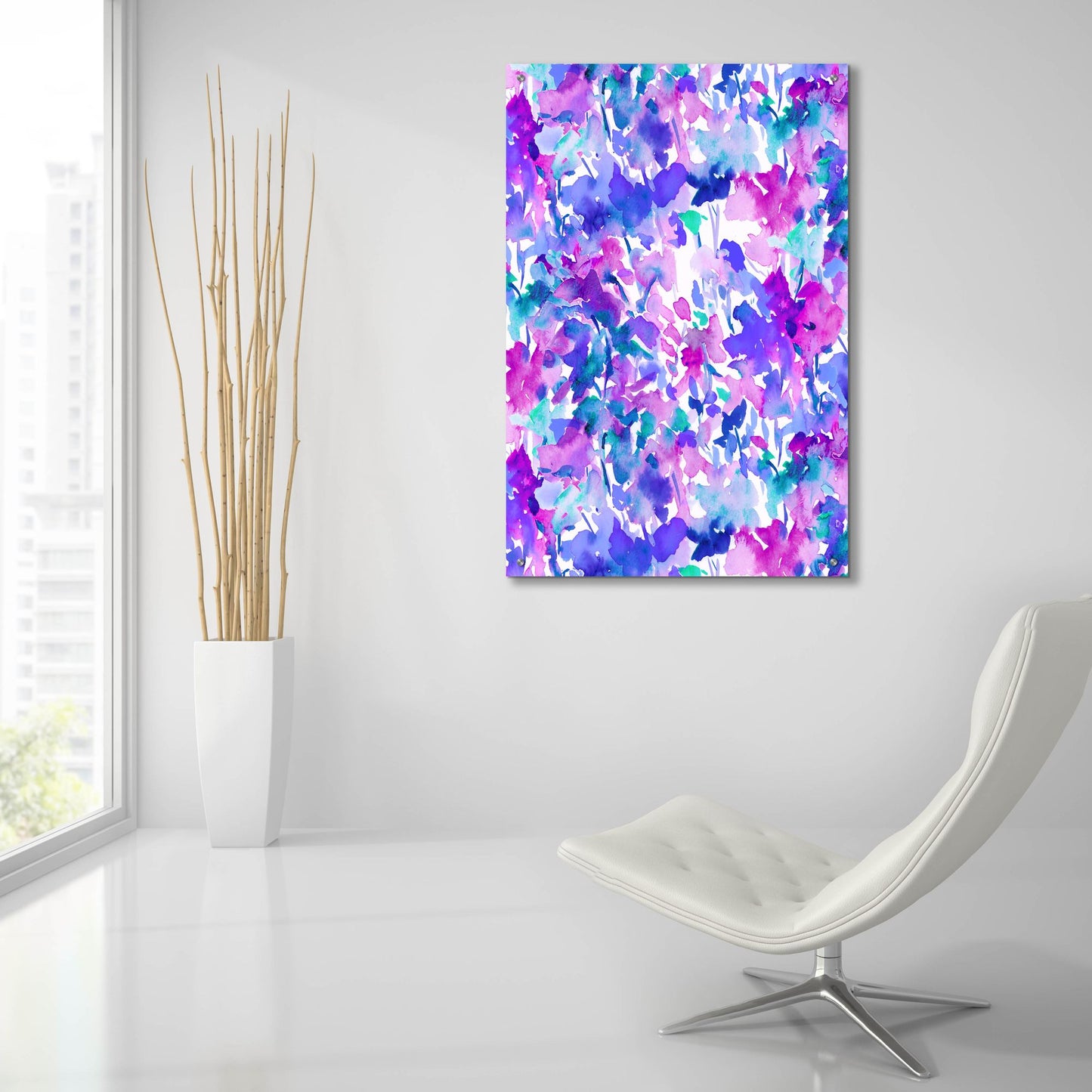 Epic Art 'Local Color Purple' by Jacqueline Maldonado, Acrylic Glass Wall Art,24x36