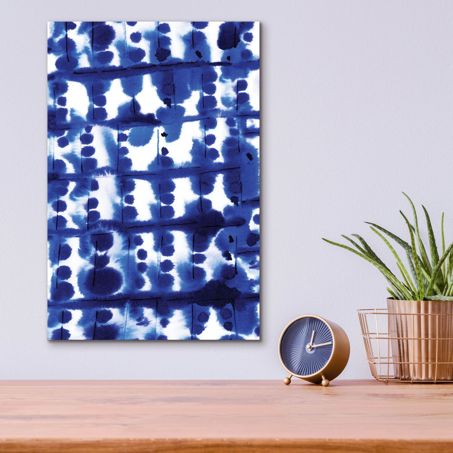 Epic Art 'Parallel Electric Blue' by Jacqueline Maldonado, Acrylic Glass Wall Art,12x16