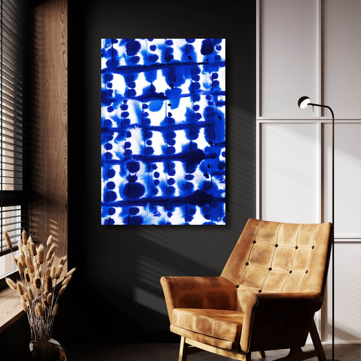 Epic Art 'Parallel Electric Blue' by Jacqueline Maldonado, Acrylic Glass Wall Art,24x36