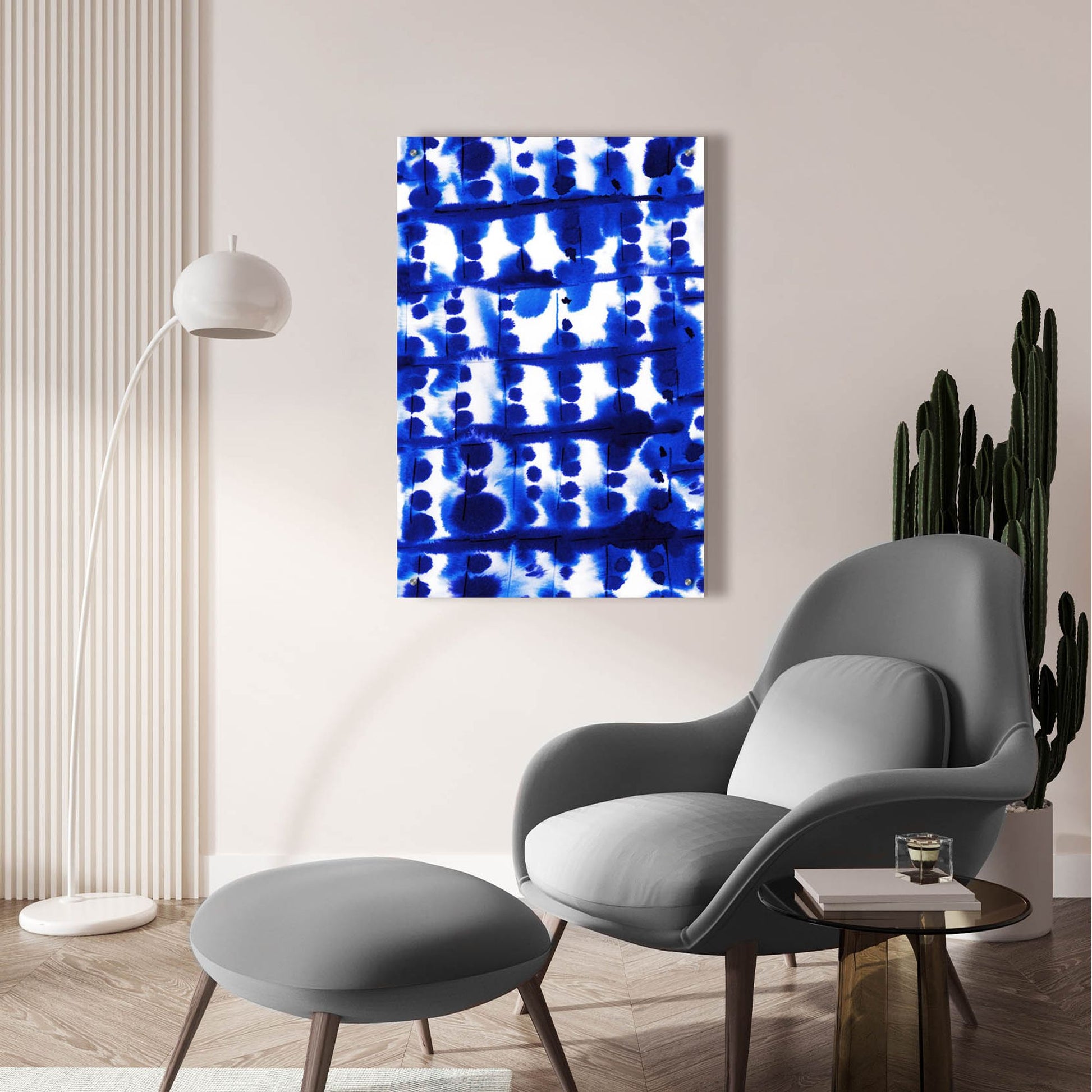 Epic Art 'Parallel Electric Blue' by Jacqueline Maldonado, Acrylic Glass Wall Art,24x36