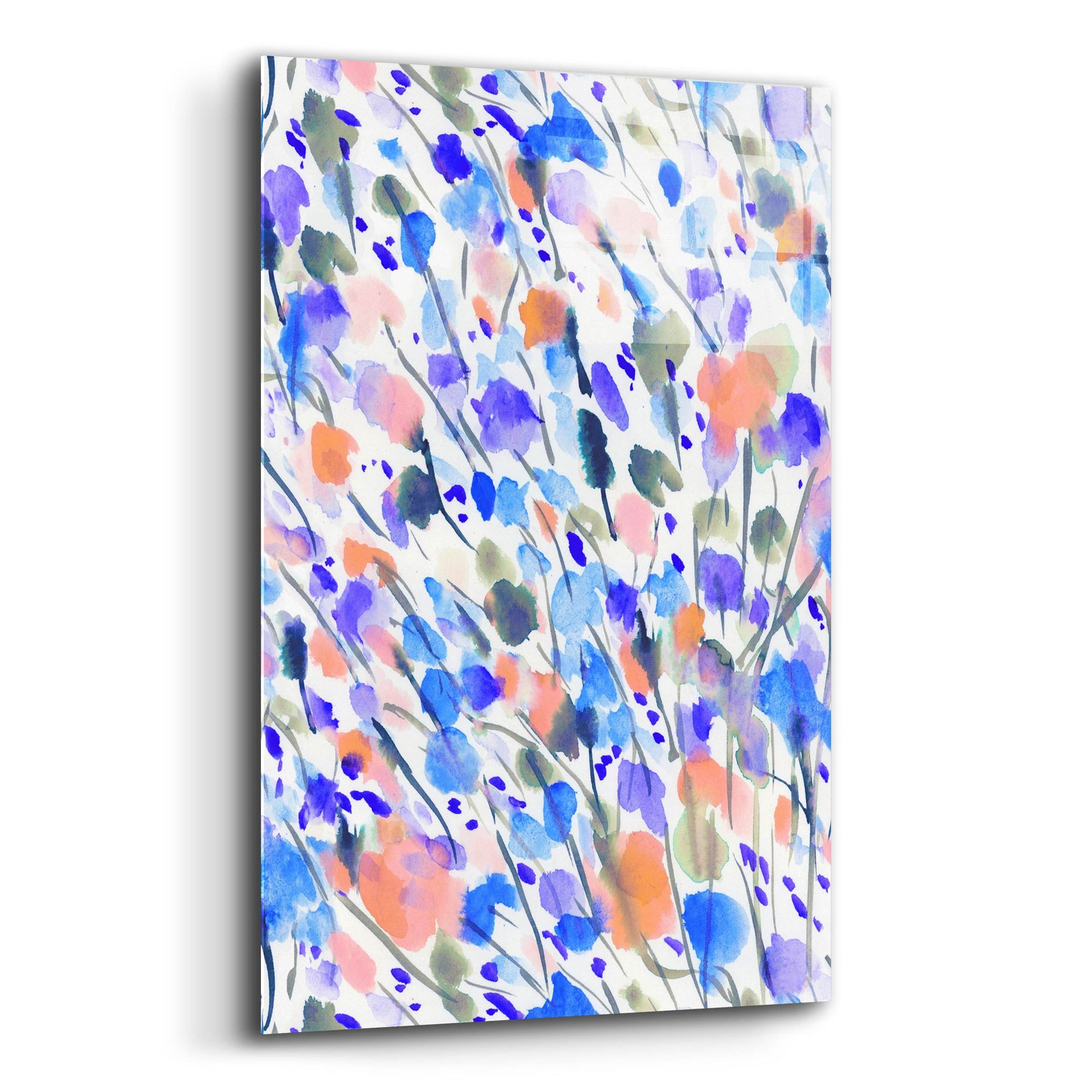 Epic Art 'Wild Nature Blue' by Jacqueline Maldonado, Acrylic Glass Wall Art,12x16