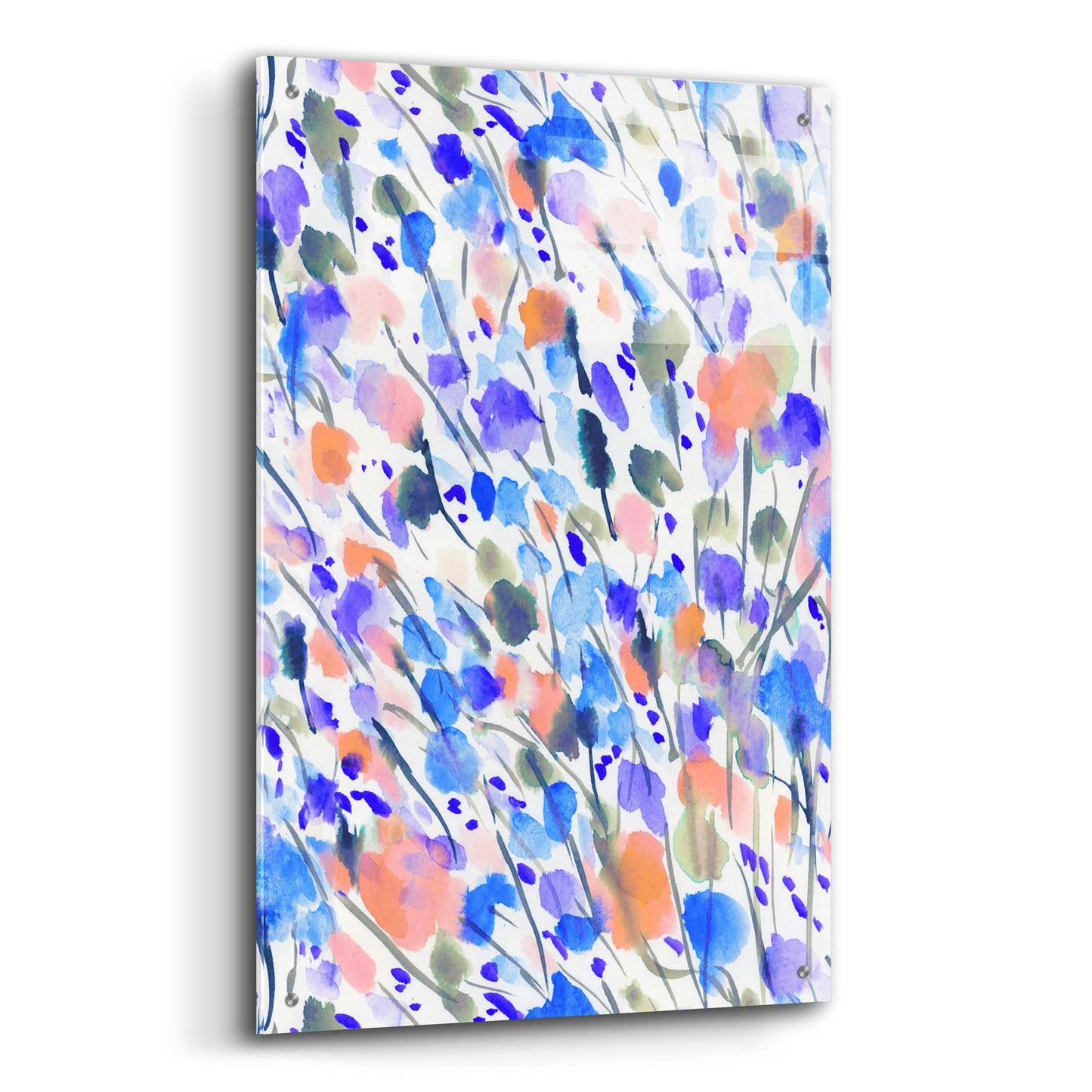 Epic Art 'Wild Nature Blue' by Jacqueline Maldonado, Acrylic Glass Wall Art,24x36