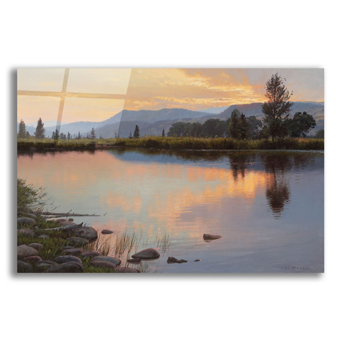 Epic Art 'Tranquil Evening' by Jay Moore, Acrylic Glass Wall Art,24x16