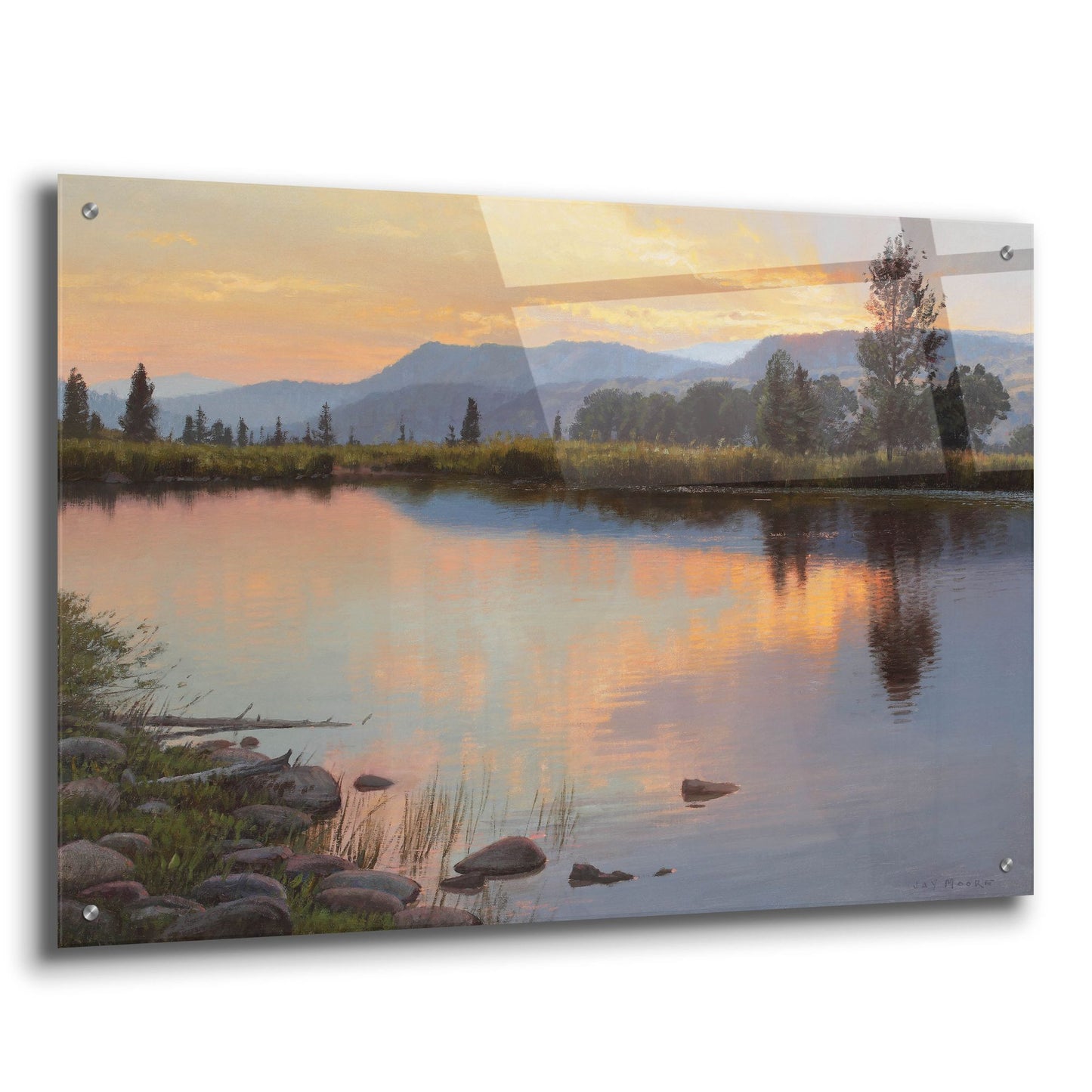 Epic Art 'Tranquil Evening' by Jay Moore, Acrylic Glass Wall Art,36x24