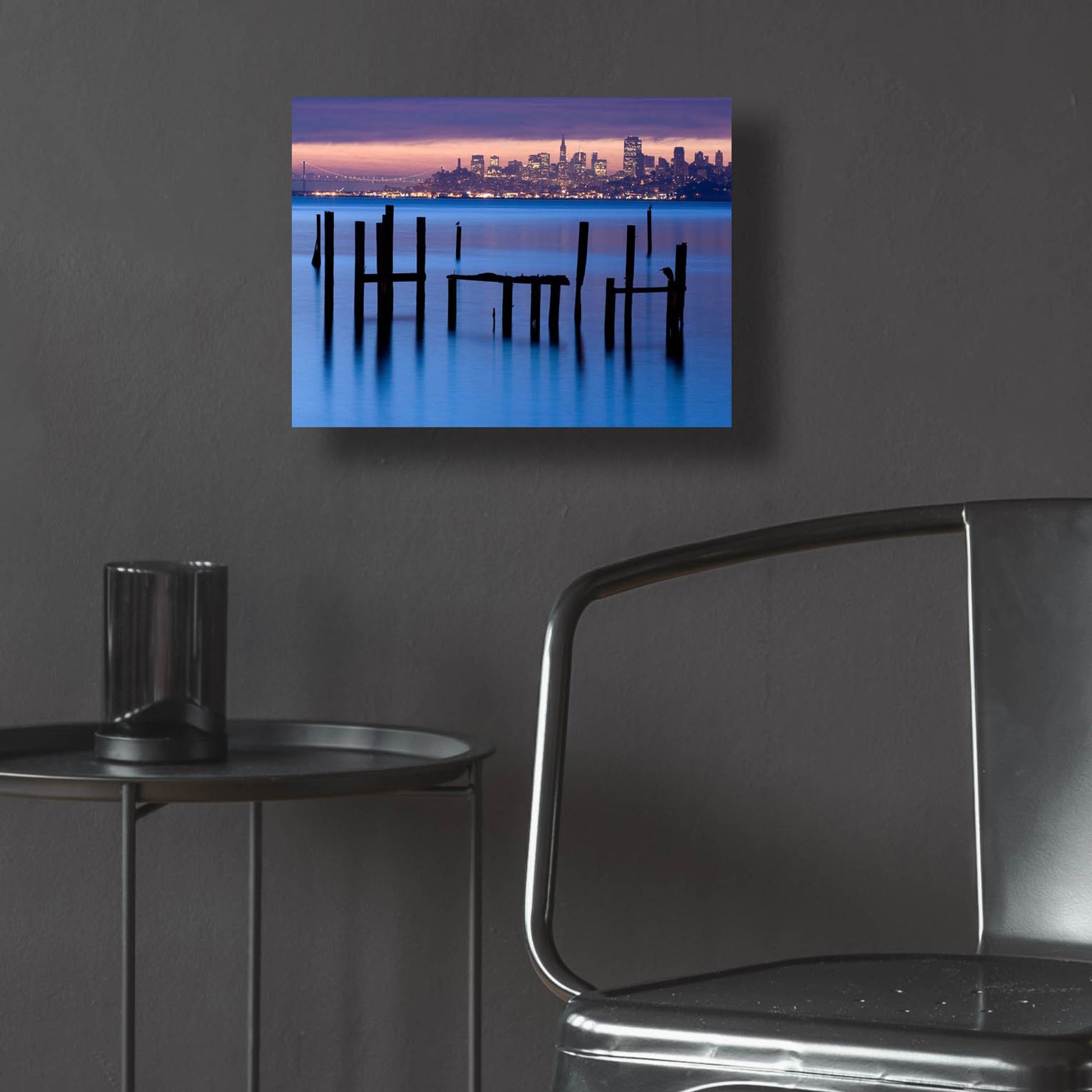 Epic Art 'Bay Pilings Sausalito' by Jeffrey Murray, Acrylic Glass Wall Art,16x12