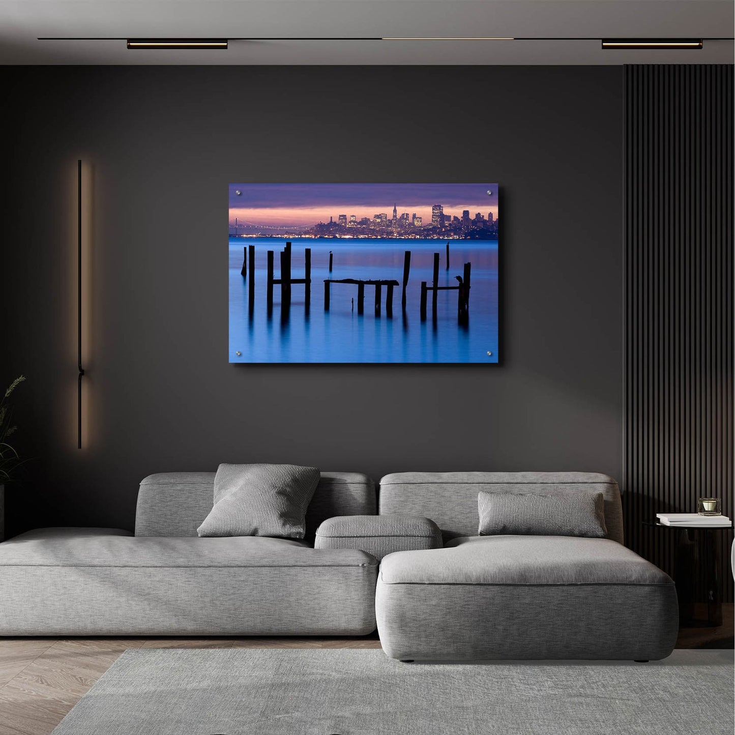 Epic Art 'Bay Pilings Sausalito' by Jeffrey Murray, Acrylic Glass Wall Art,36x24